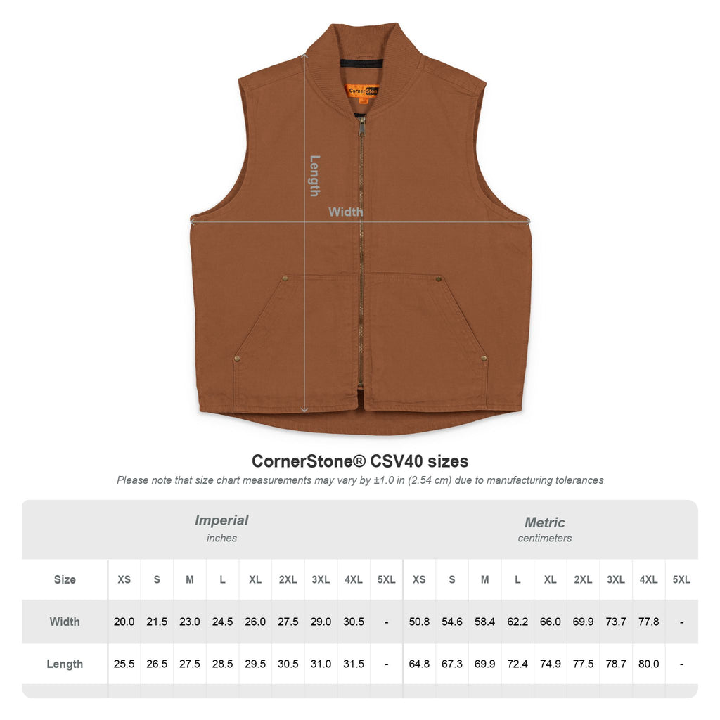 Embroidered Washed Duck Cloth Work Vest —AZ4USA Ranch Durable Utility Vest with Chest Embroidery
