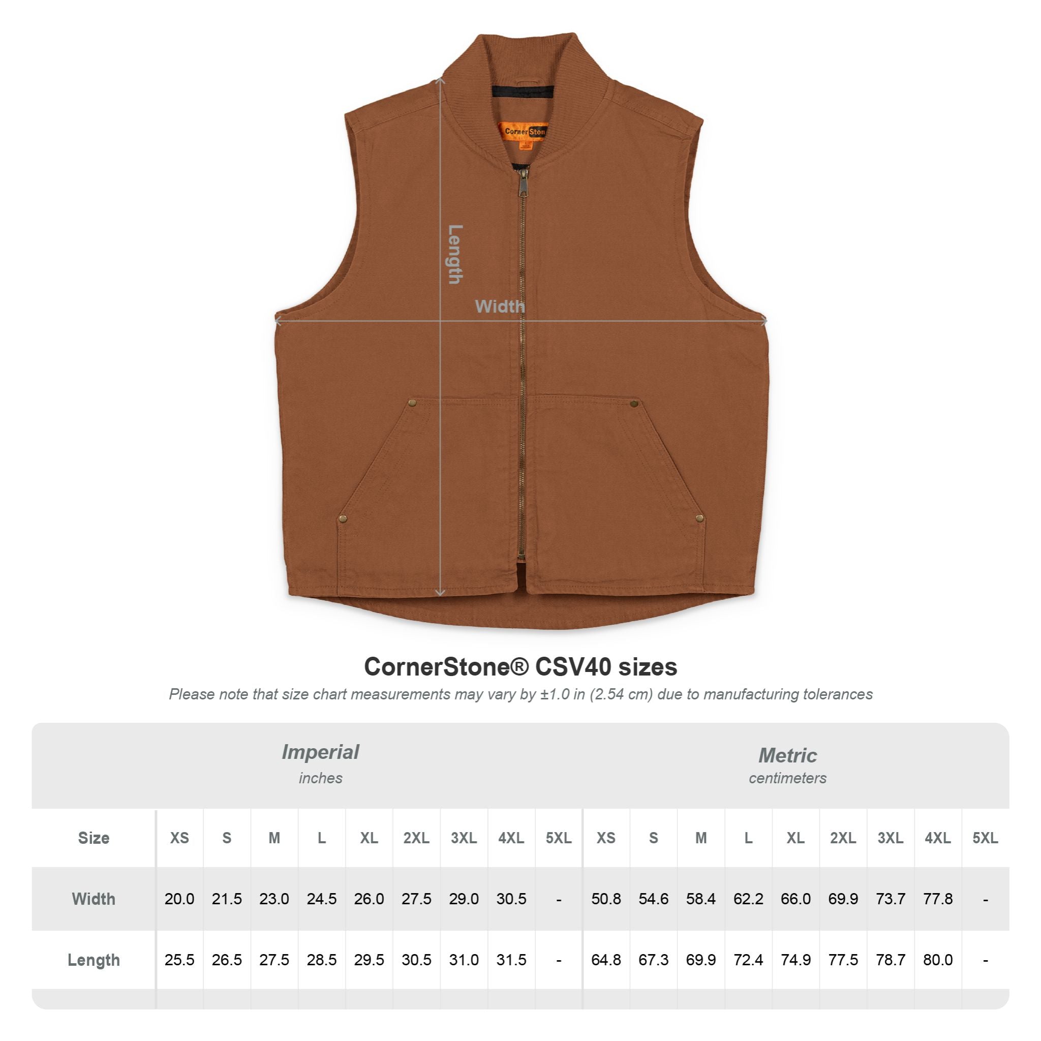 Embroidered Washed Duck Cloth Work Vest —AZ4USA Ranch Durable Utility Vest with Chest Embroidery