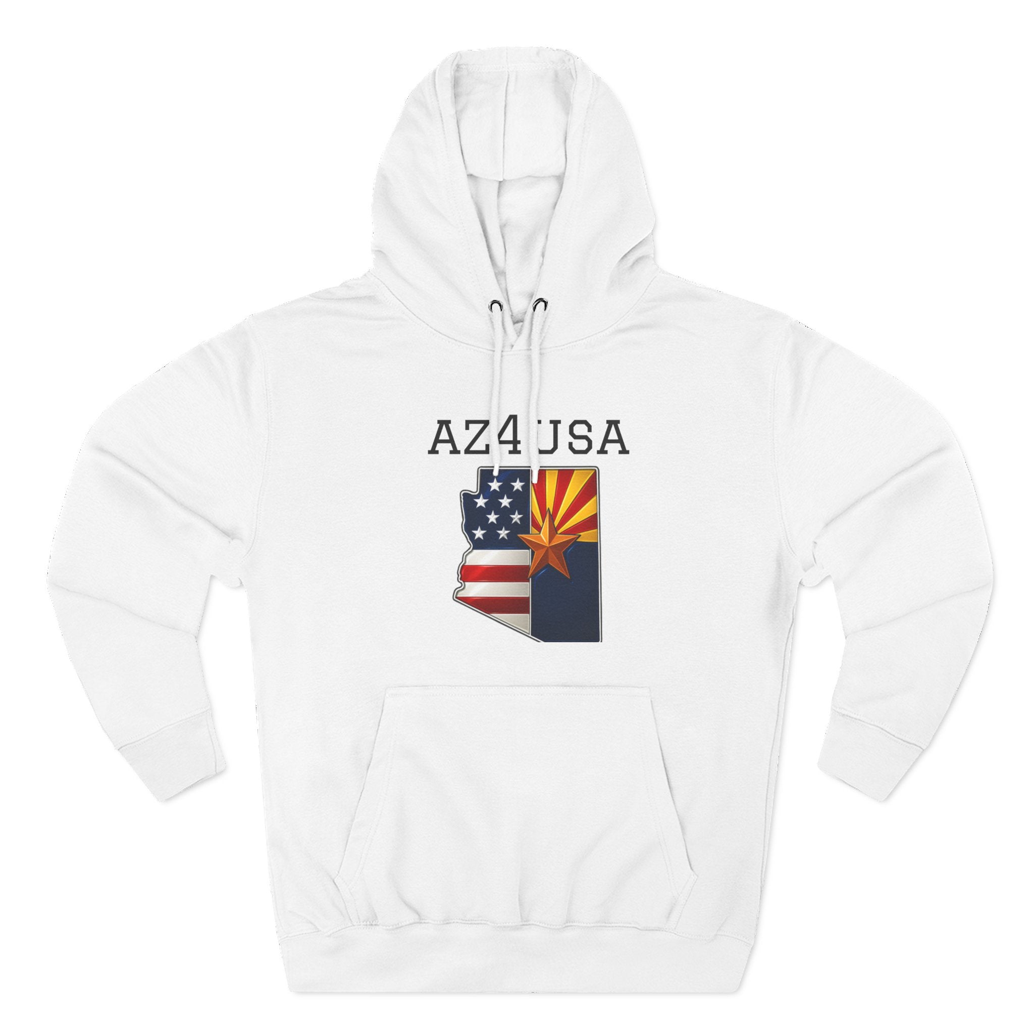 Arizona Pride Fleece Hoodie, Cozy Sweatshirt, Travel Gift, Patriot Apparel, American Southwest Style