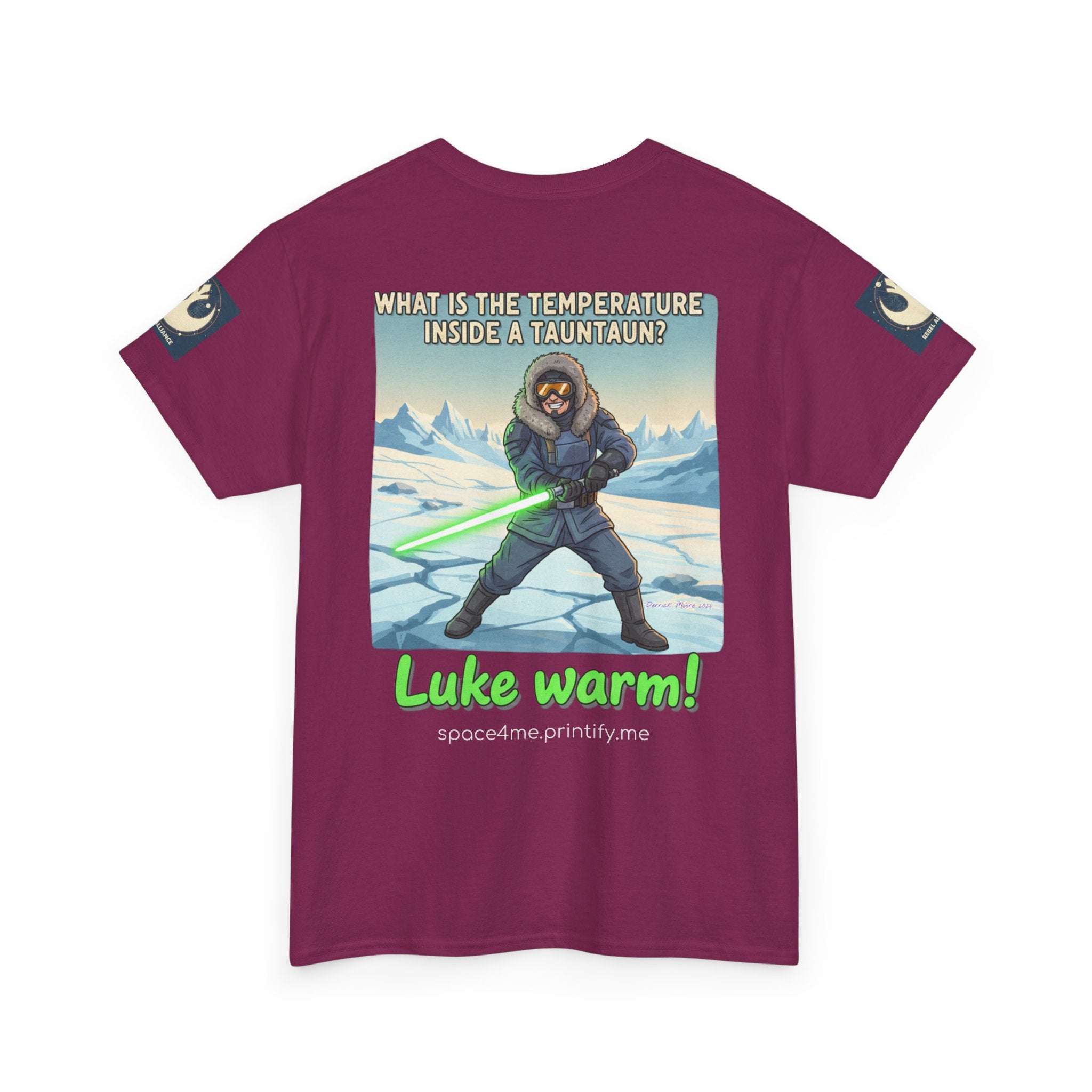 Luke Warm! Star Wars Luke Skywalker Tauntaun Joke T-Shirt Rebel Alliance