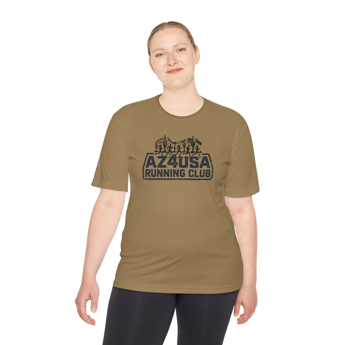 Az4USA Running Club Moisture-Wicking Tee — Trail Skyline Graphic