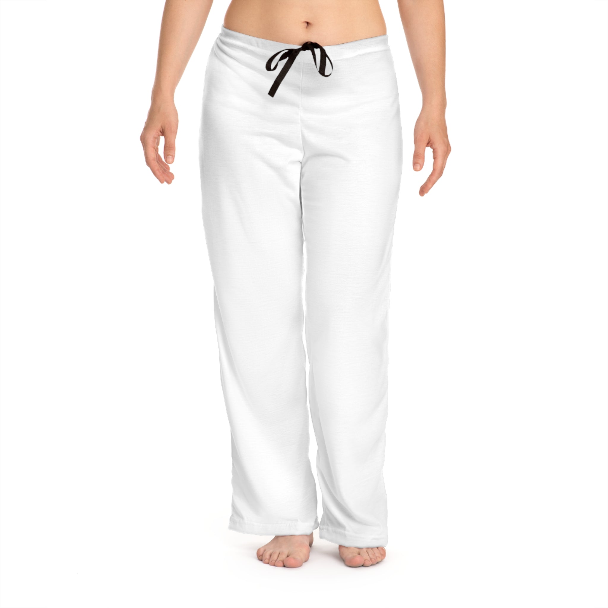 USA Olympic Pajama Pants – Women's White Lounge Sleepwear with Olympic Rings