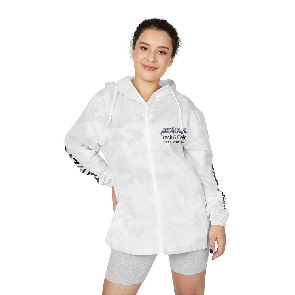 AZ4USA Track & Field Windbreaker Jacket — Mesa Arizona Camo Full-Zip