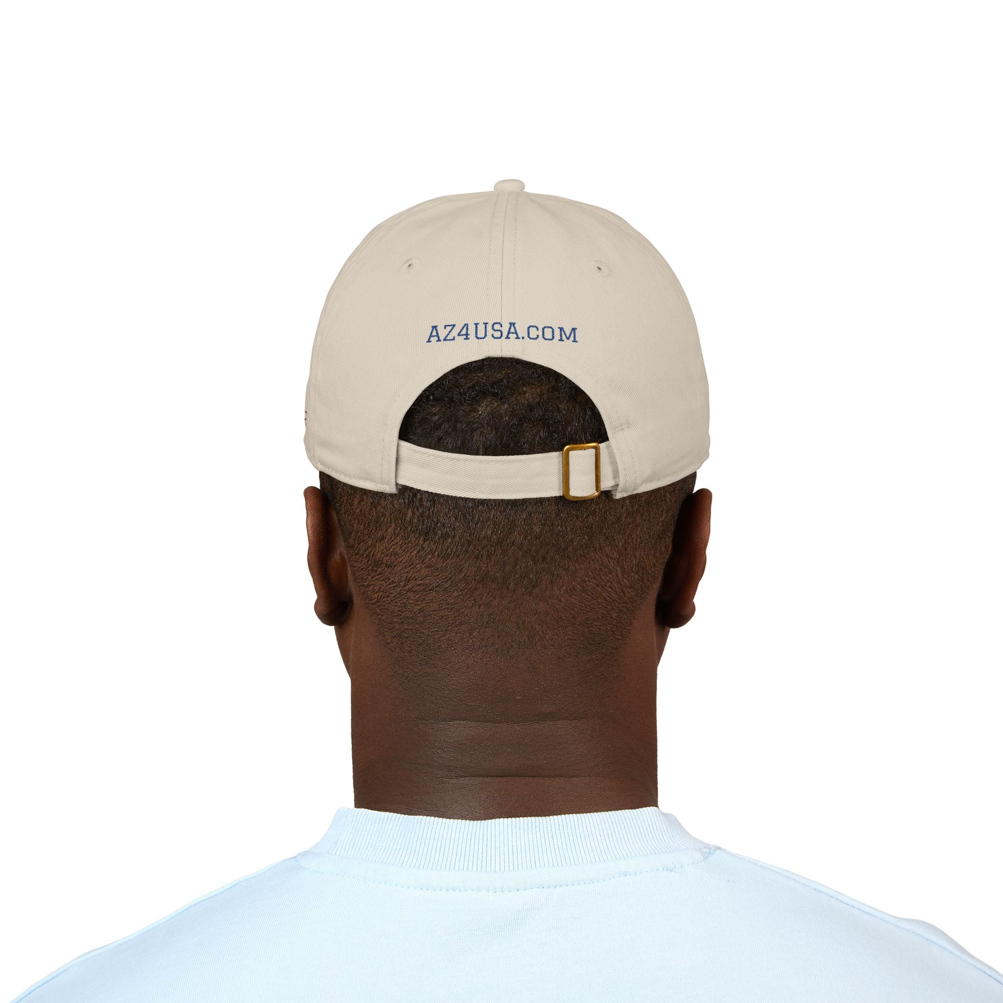 Embroidered Organic Baseball Cap — 'Moore Cruises' Earth Logo (AZUSA.COM)