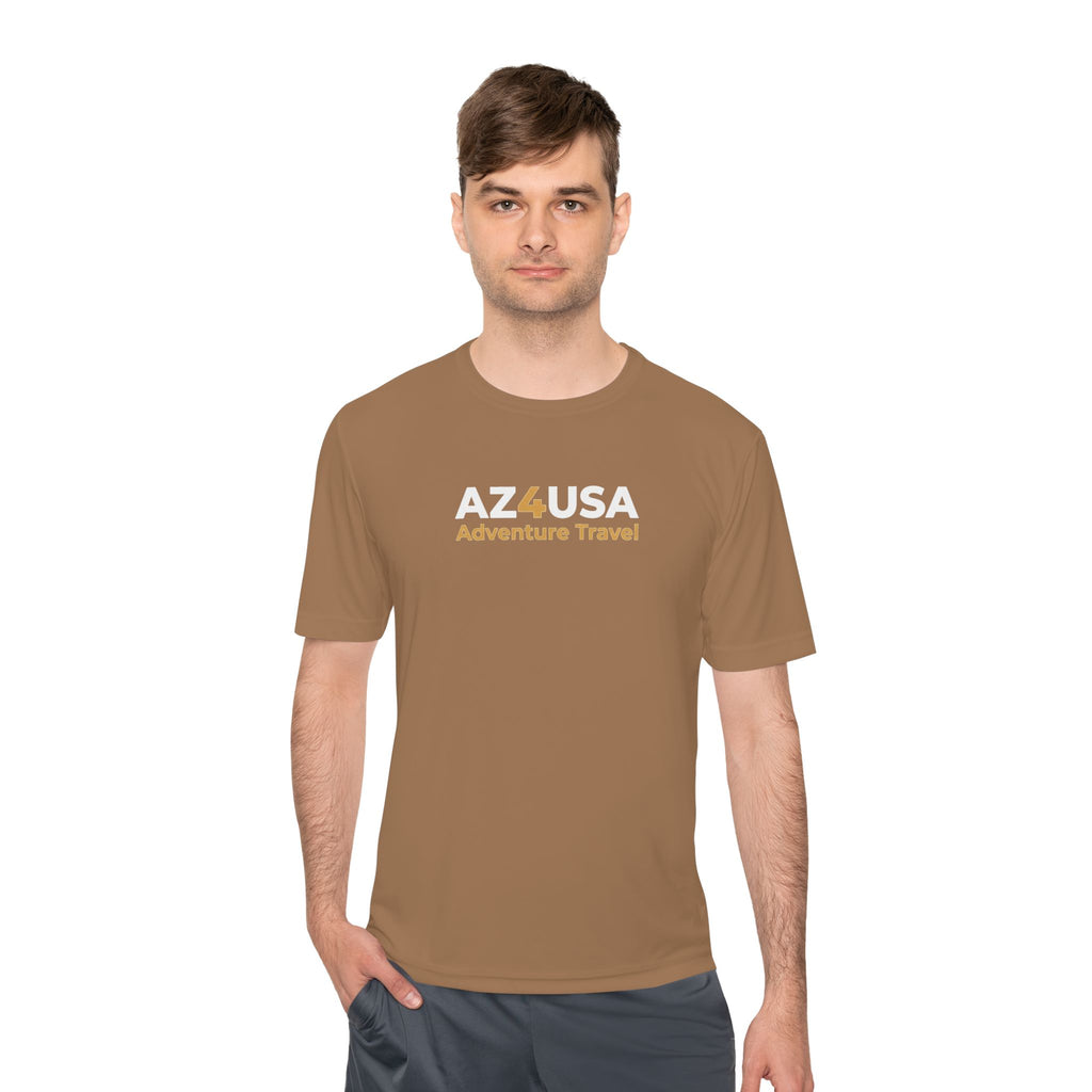 Adventure Travel Tee — “Adventure with a Sting!” Graphic Moisture-Wicking Shirt