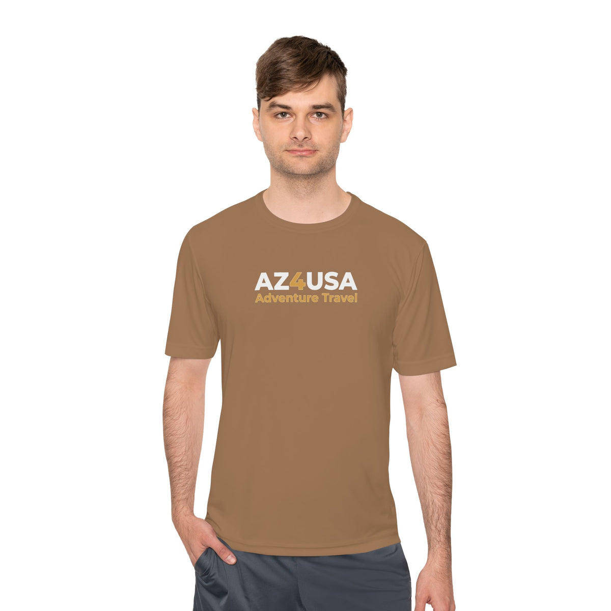 Adventure Travel Tee — “Adventure with a Sting!” Graphic Moisture-Wicking Shirt