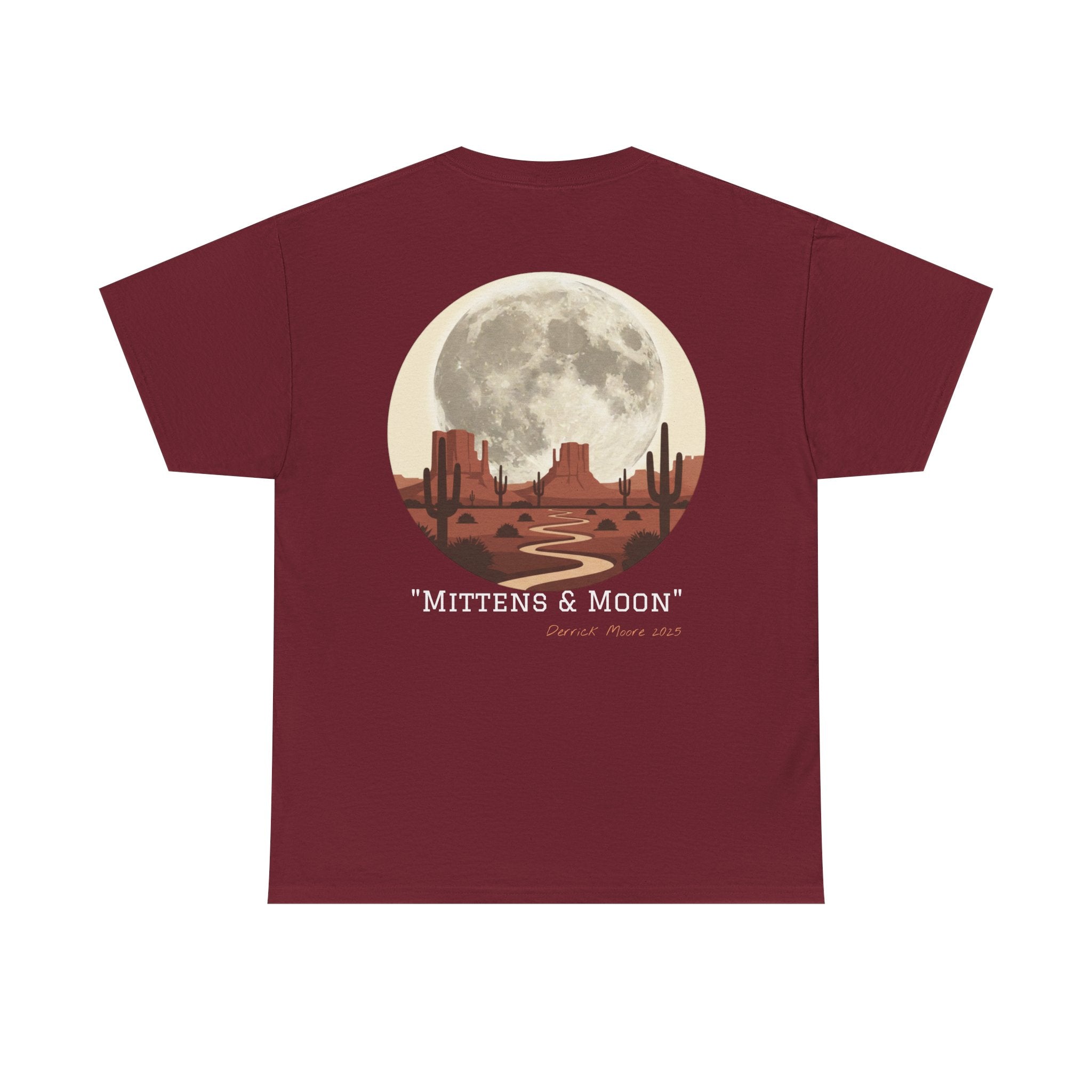 "Mittens & Moon" Graphic Tee--Moonrise Desert T‑Shirt