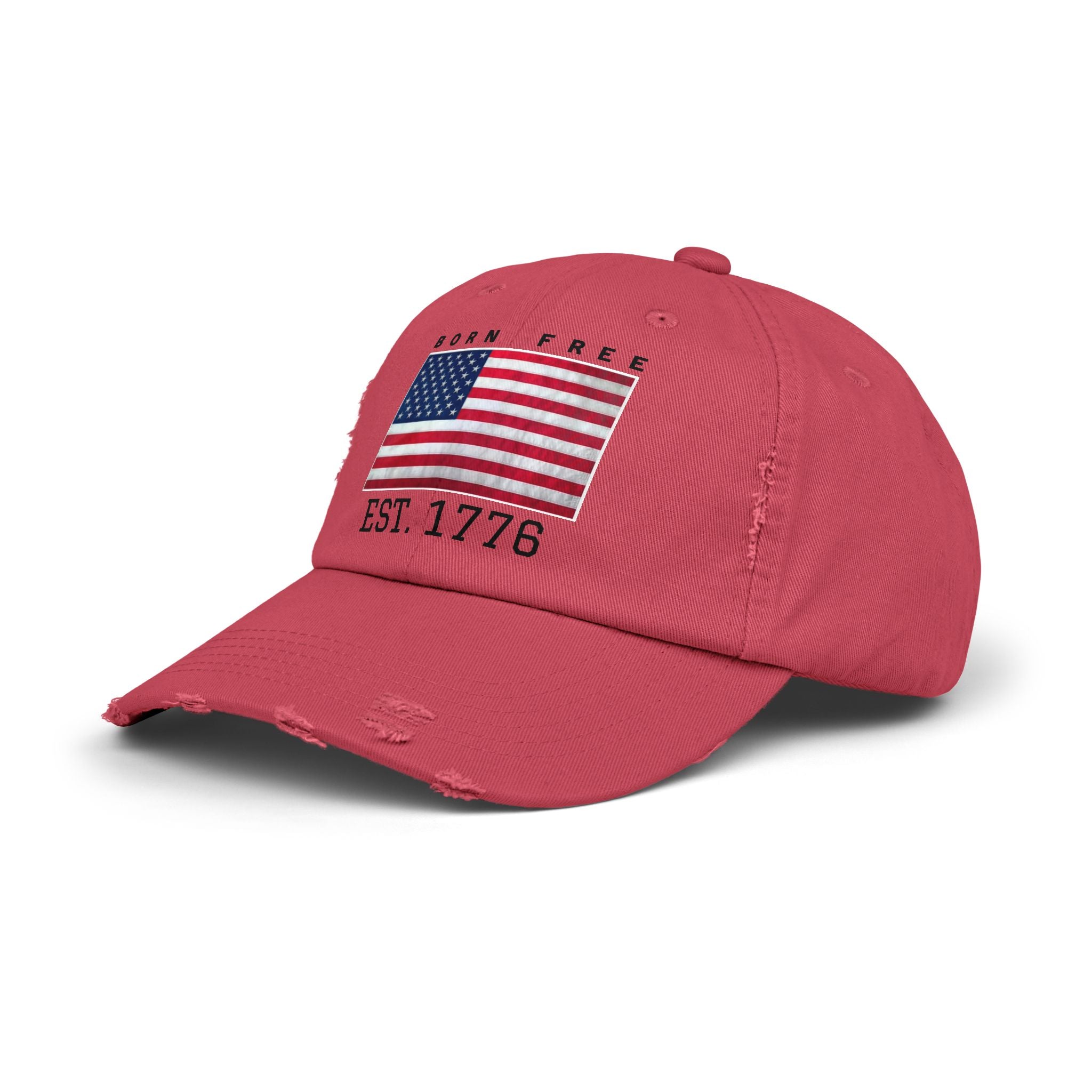Born Free EST. 1776 Distressed Flag Cap