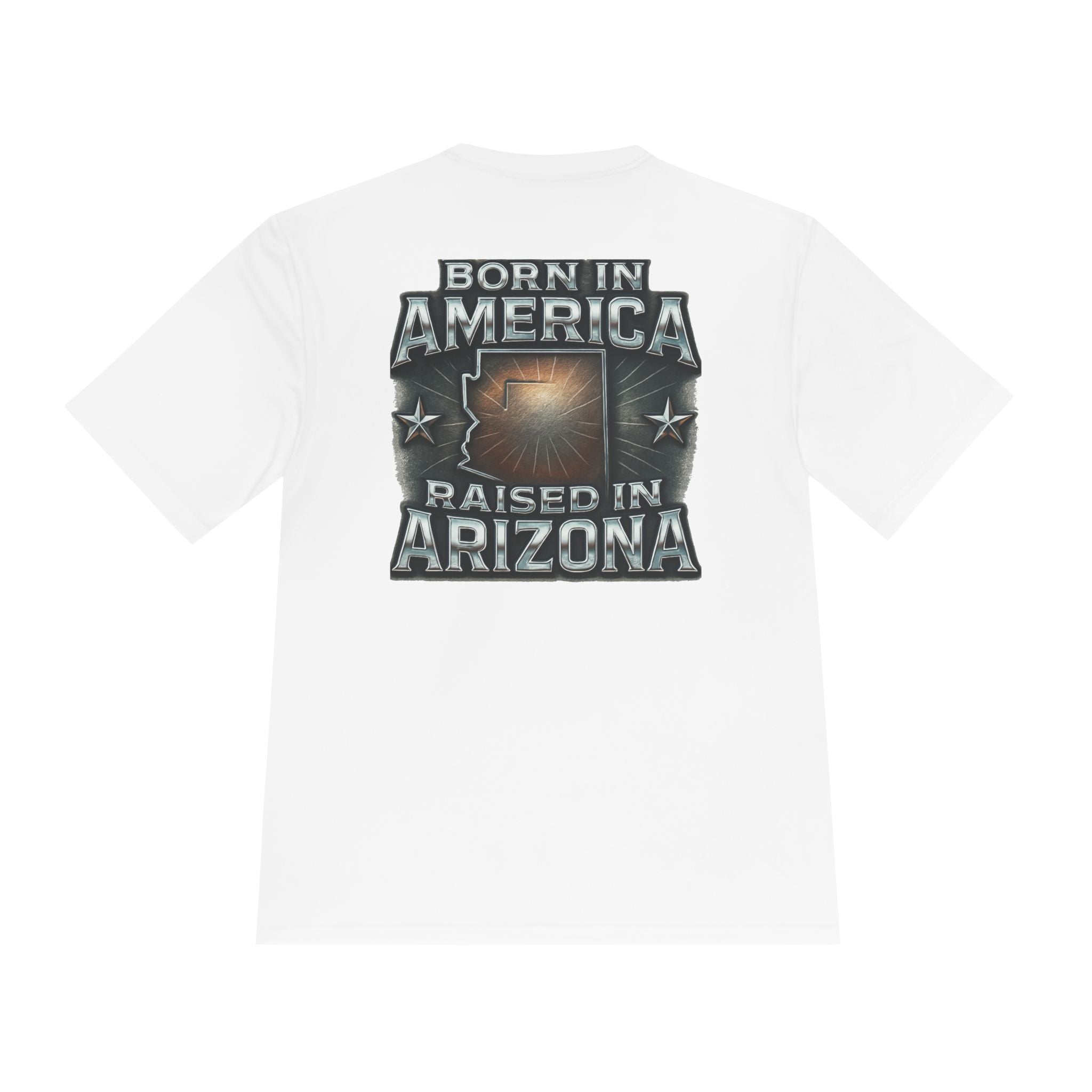 Born in America Raised in Arizona Unisex Tee, Arizona Pride Shirt, American Flag Tee, Summer Vacation Top, Gift for Arizona Lovers
