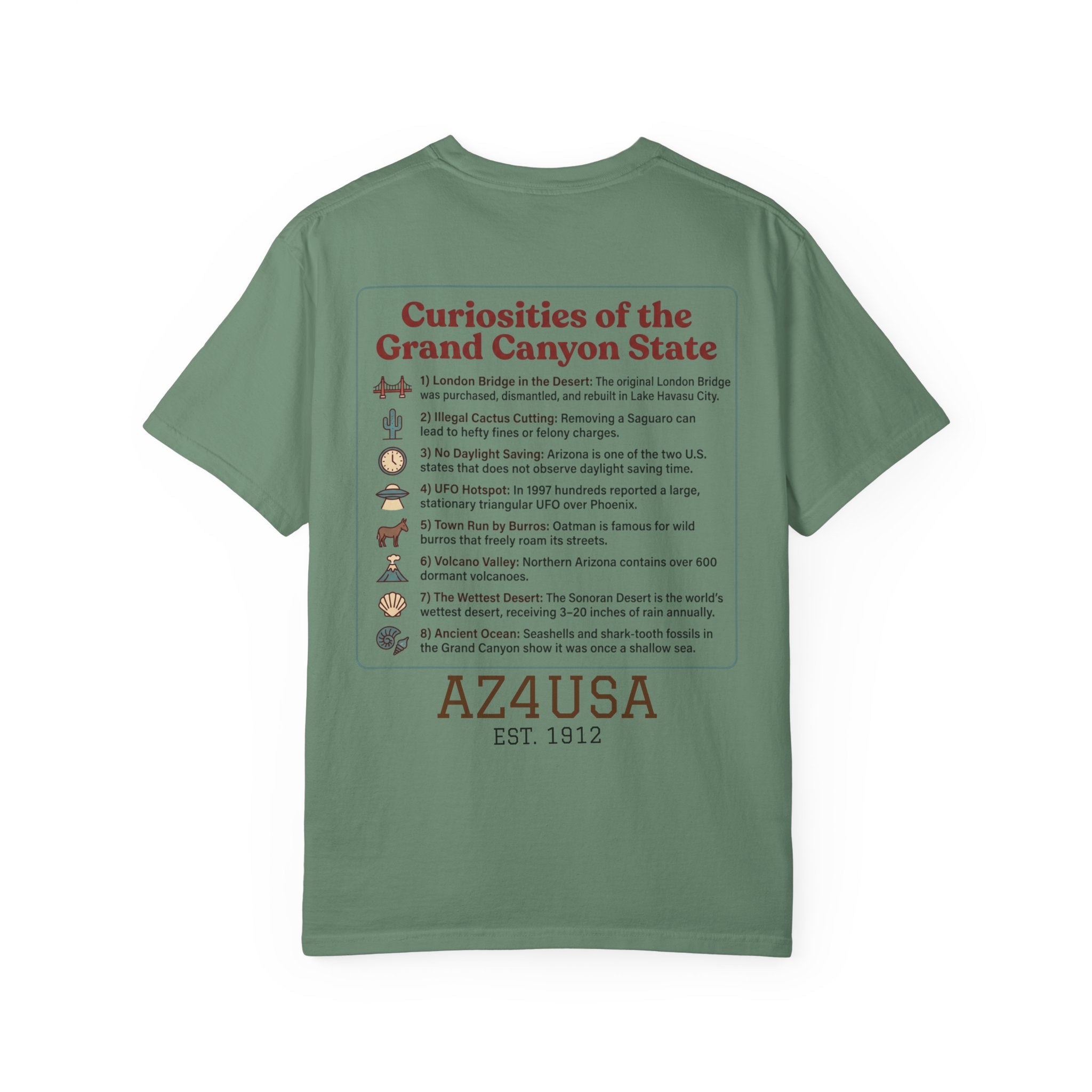 Arizona Pride T-Shirt — Grand Canyon State Facts Graphic Tee