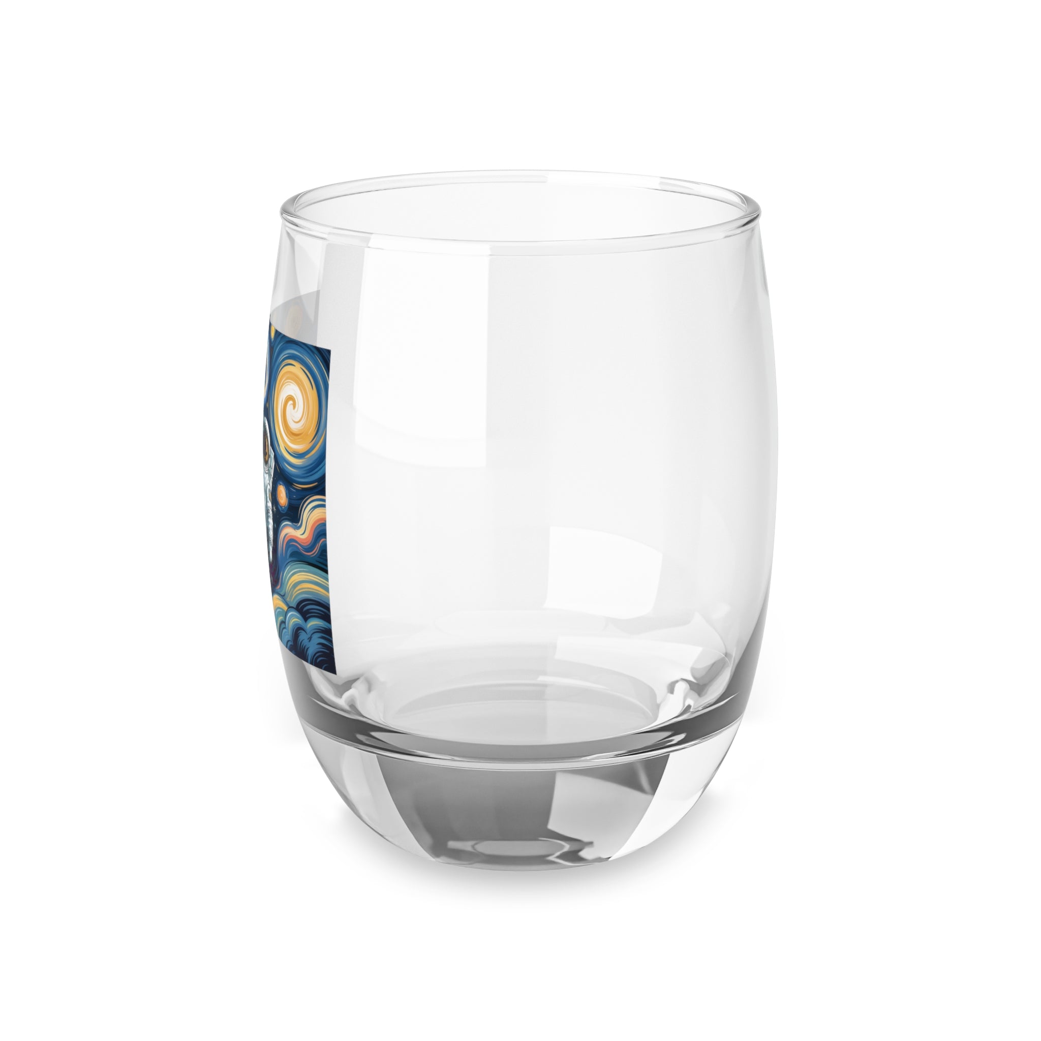 Astronaut Starry Night Whiskey Glass — Space Art Old Fashioned Glass