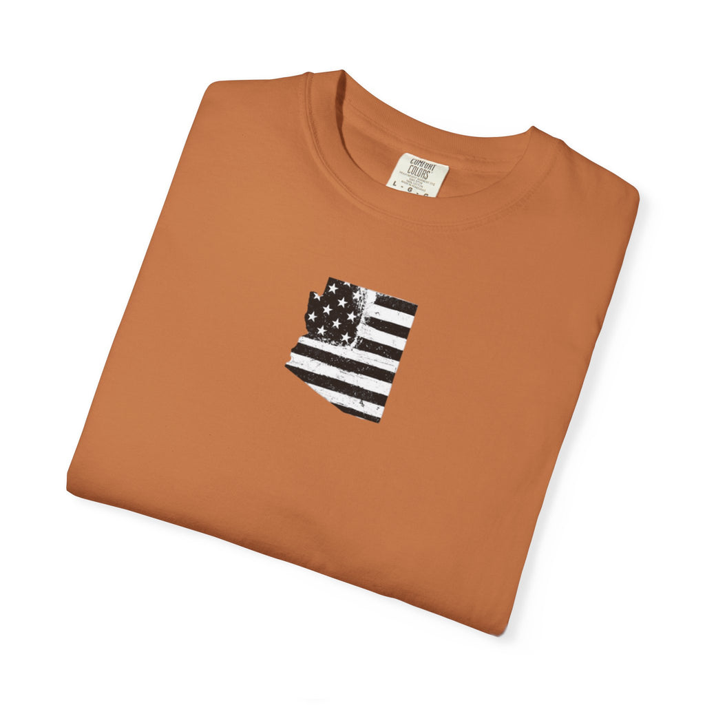 Arizona Flag Tee - Born in America, American Pride Shirt, Unisex Graphic T-Shirt, Arizona Themed Apparel, Patriotic Gift
