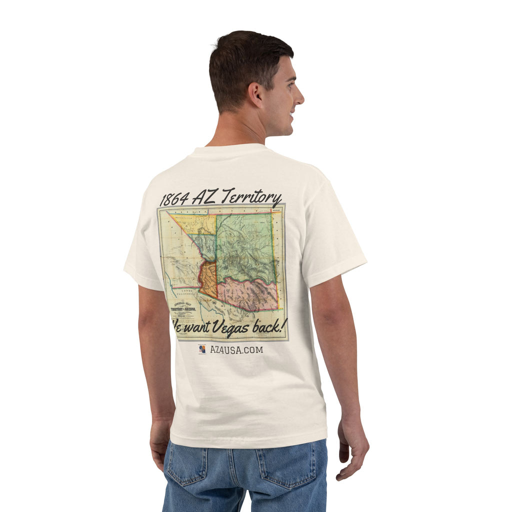 Arizona Territory 1864 T-Shirt — Vintage Map 'We Want Vegas Back' Tee
