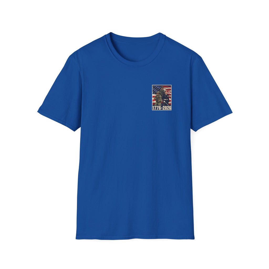 Patriotic Eagle 250 YEARS T-Shirt — "God Bless America" Born Free USA Tee