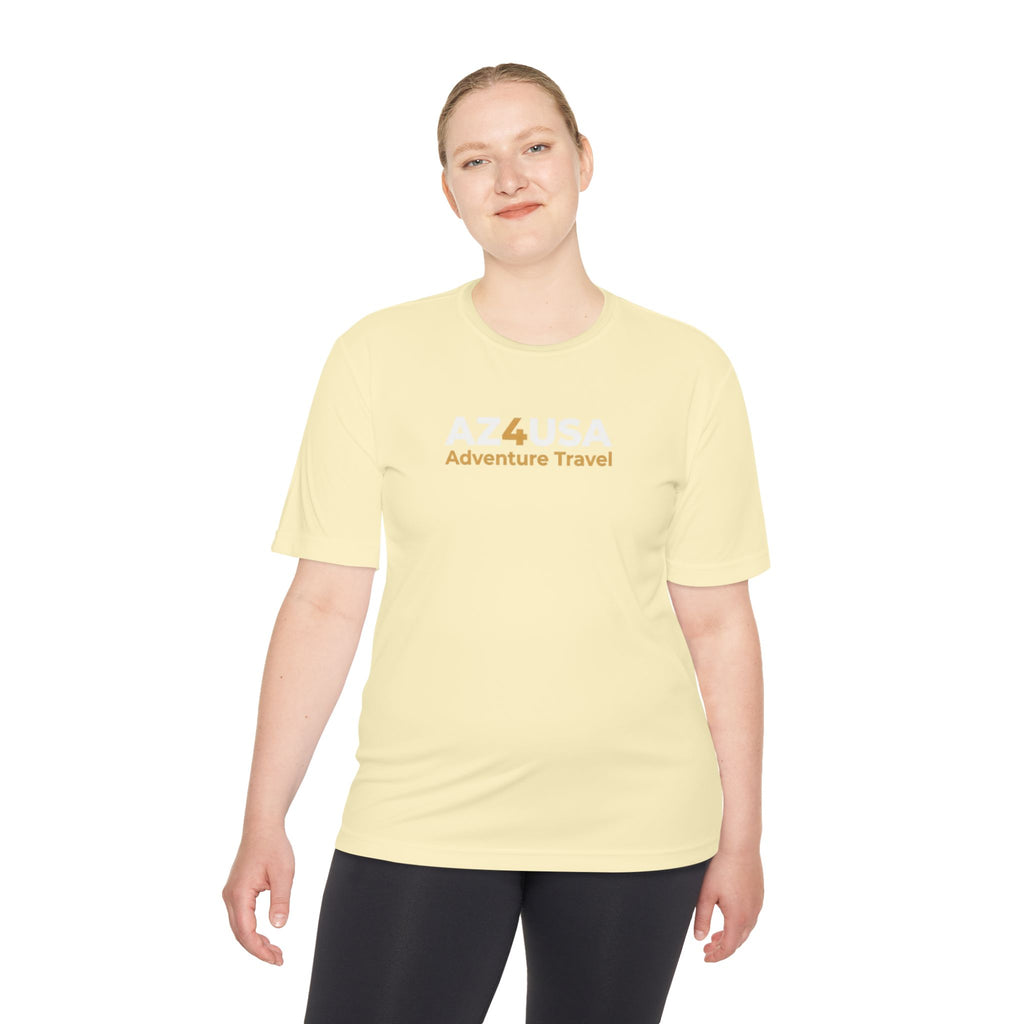 Adventure Travel Tee — “Adventure with a Sting!” Graphic Moisture-Wicking Shirt