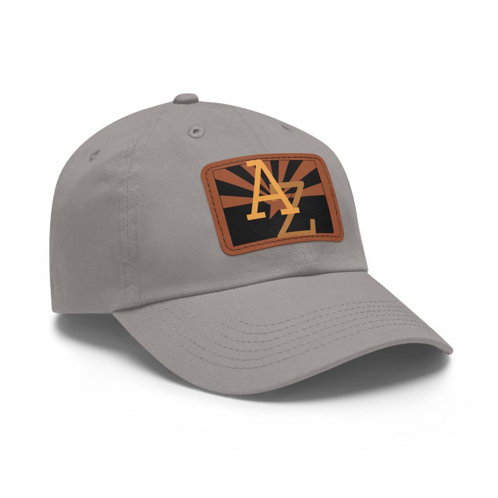 Leather Patch Dad Hat — AZ Monogram Patch Cap