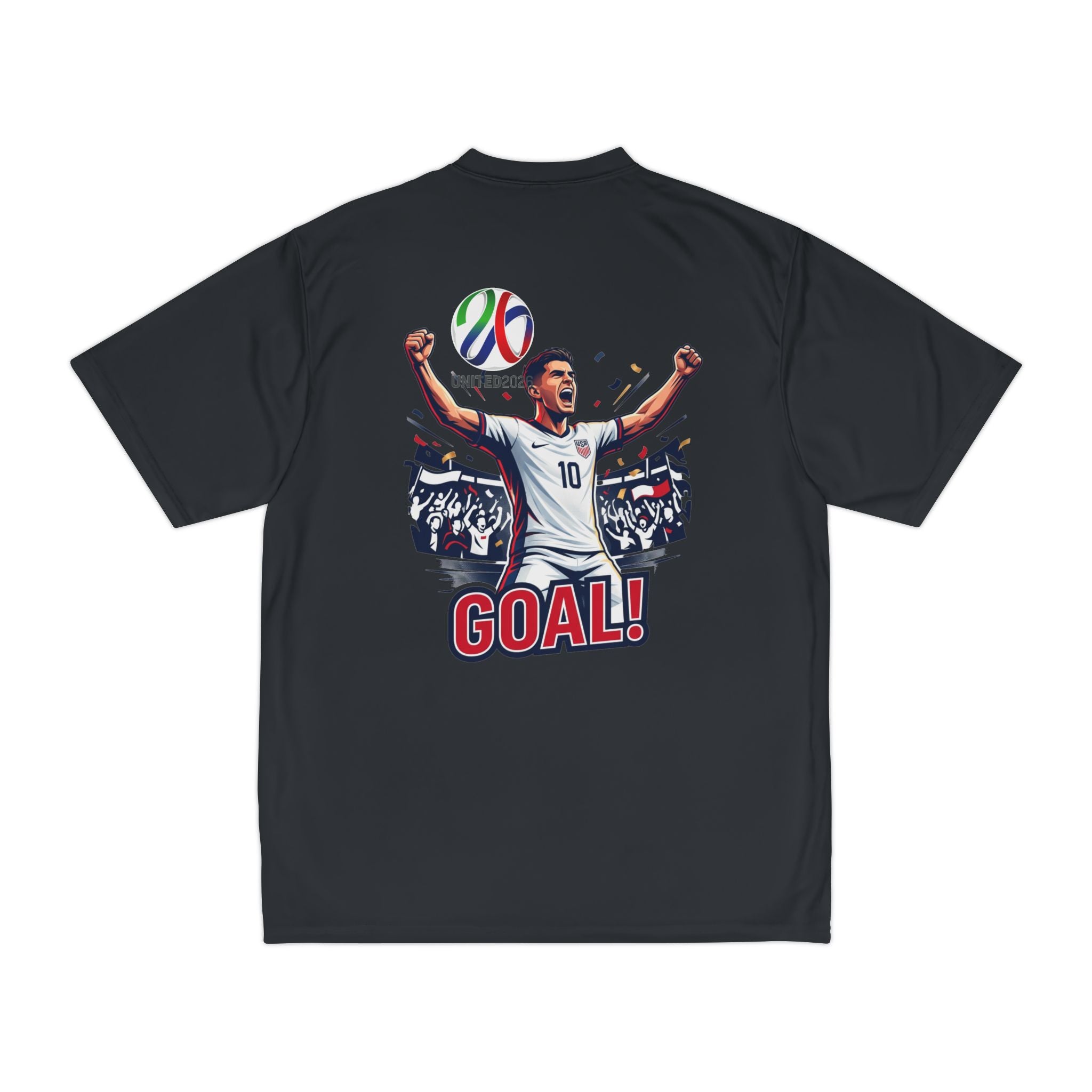 Soccer Goal! Performance Tee — World Cup Trophy Graphic