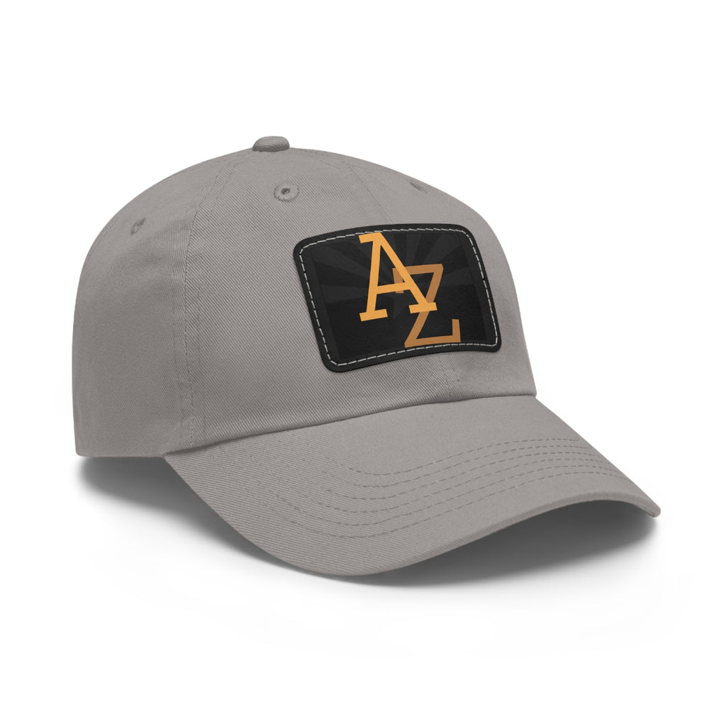 Leather Patch Dad Hat — AZ Monogram Patch Cap