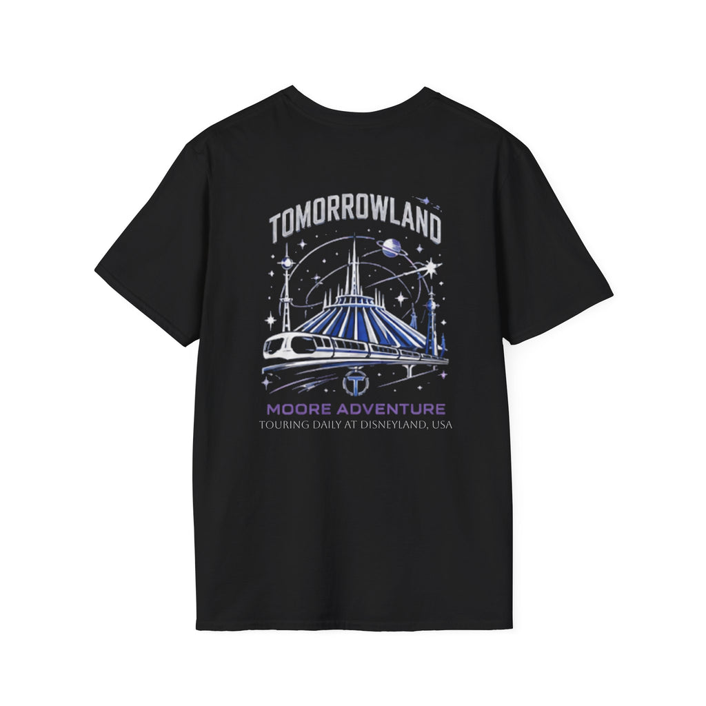 Tomorrowland 'Moore Adventure' Logo T‑Shirt — Retro Space Adventure Graphic Tee