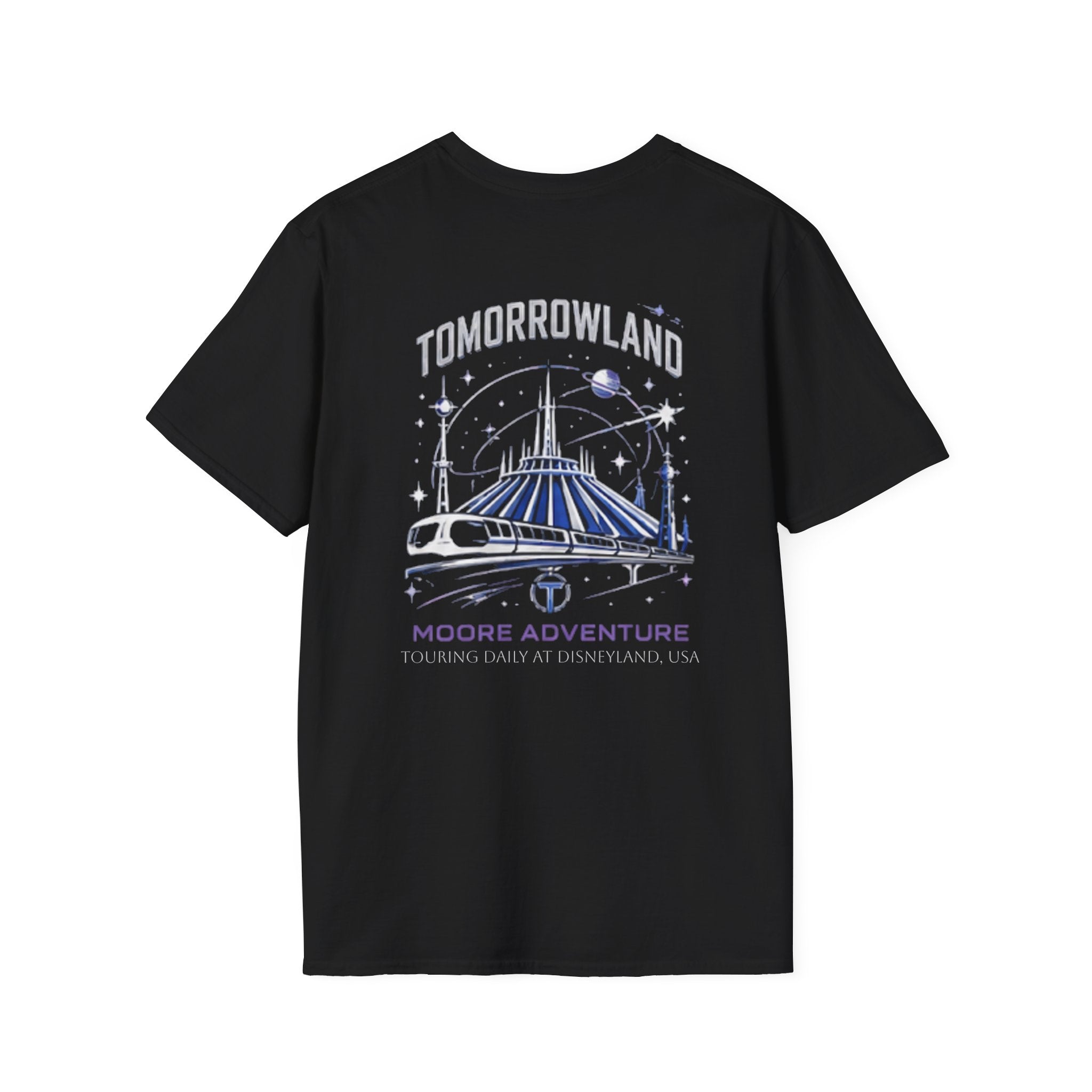 Tomorrowland 'Moore Adventure' Logo T‑Shirt — Retro Space Adventure Graphic Tee