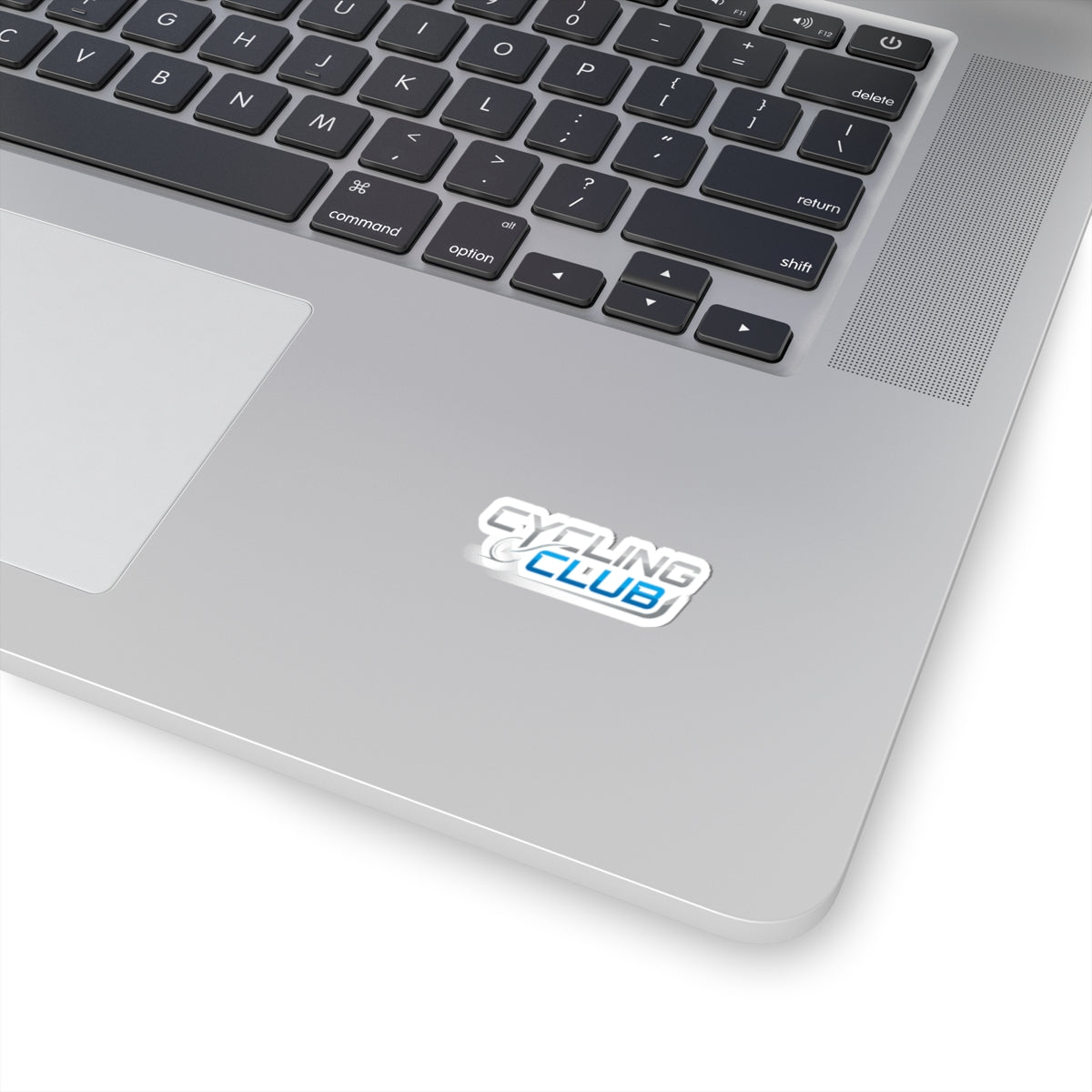 Cycling Club Sticker — Blue Kiss-Cut Vinyl Decal for Bikes, Laptops & Helmets