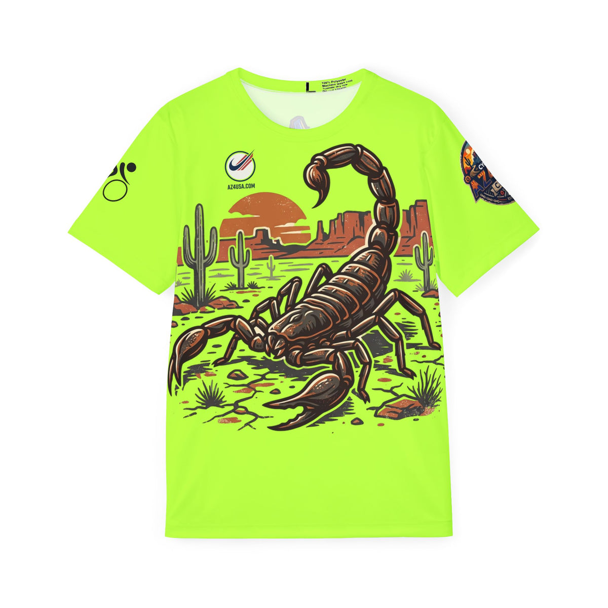 Neon Scorpion Men's Sports Jersey — Azusa Biking Club Graphic Tee