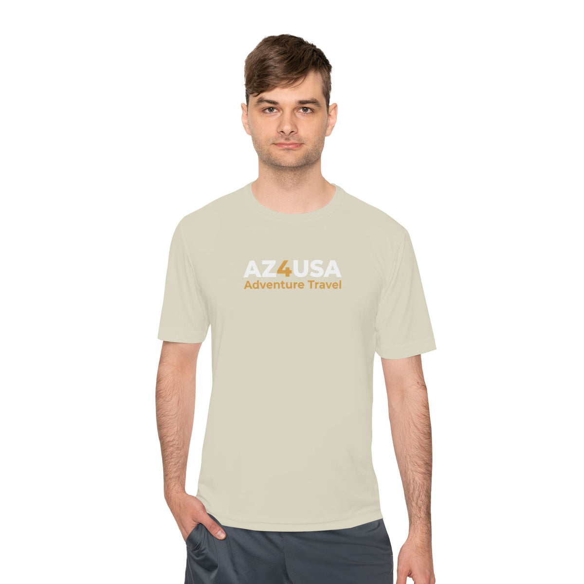 Adventure Travel Tee — “Adventure with a Sting!” Graphic Moisture-Wicking Shirt