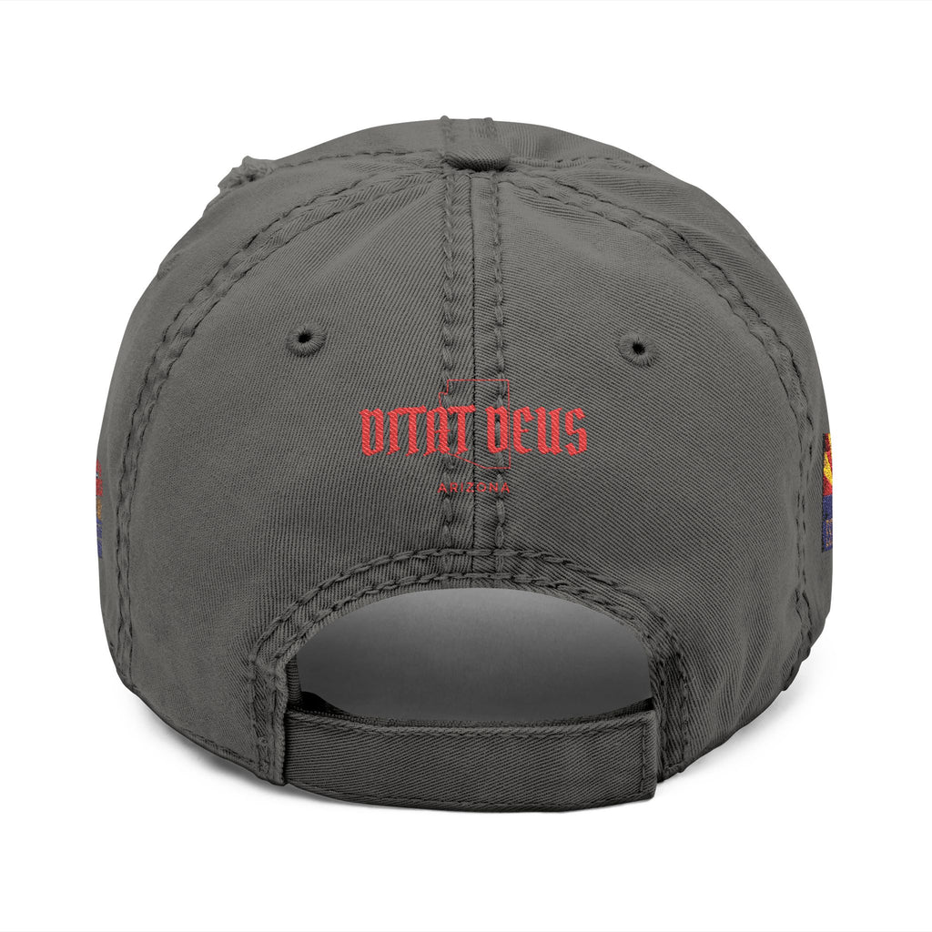 AZ4USA Distressed Dad Hat — Embroidered 'AZ4USA Baseball Cap with Flag