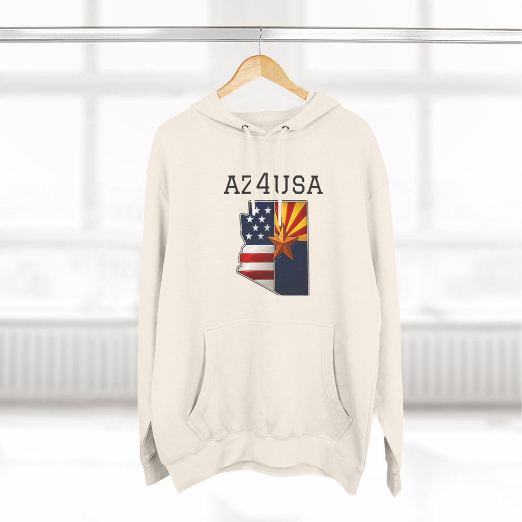 Arizona Pride Fleece Hoodie, Cozy Sweatshirt, Travel Gift, Patriot Apparel, American Southwest Style