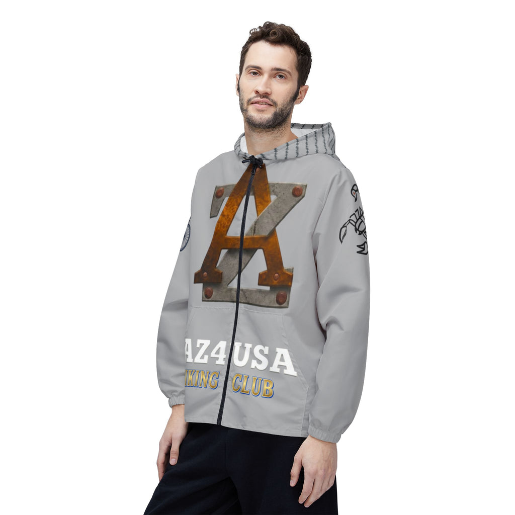 AZ4USA Windbreaker Jacket - American Pride - Arizona Roots Hooded Windbreaker