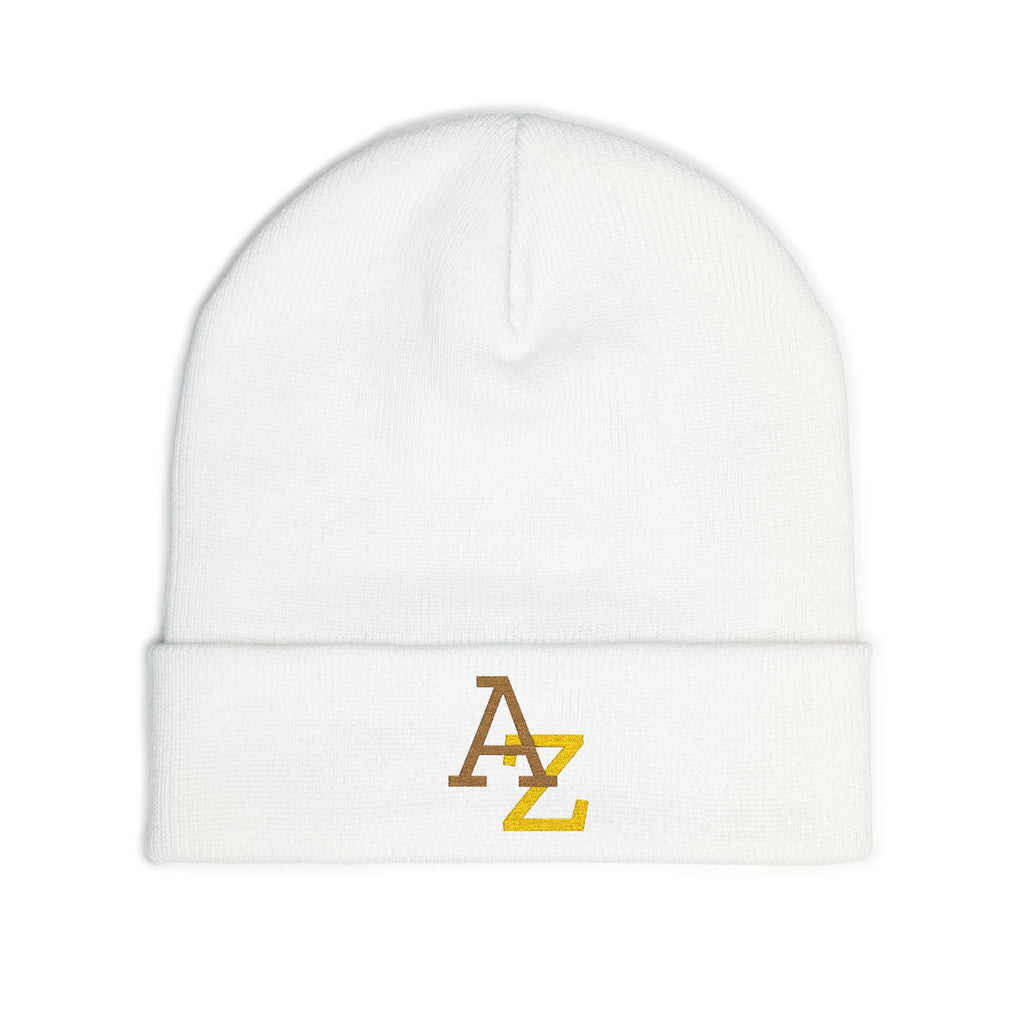 Embroidered AZ Logo Knit Beanie — Cozy Winter Hat