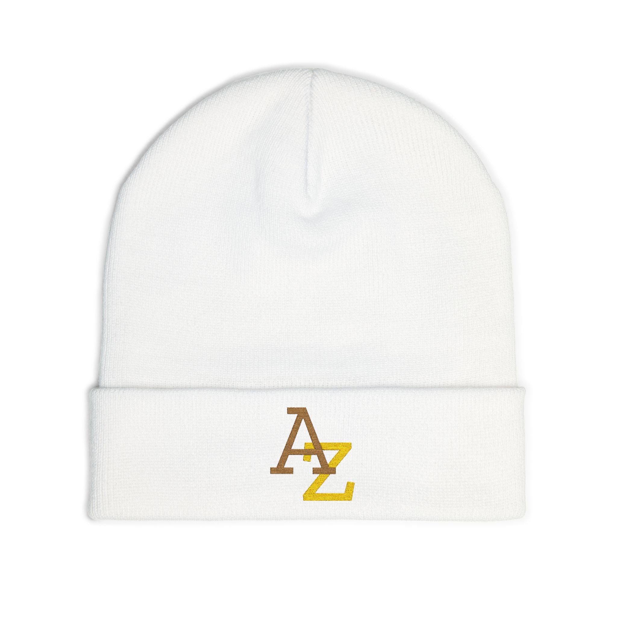 Embroidered AZ Logo Knit Beanie — Cozy Winter Hat