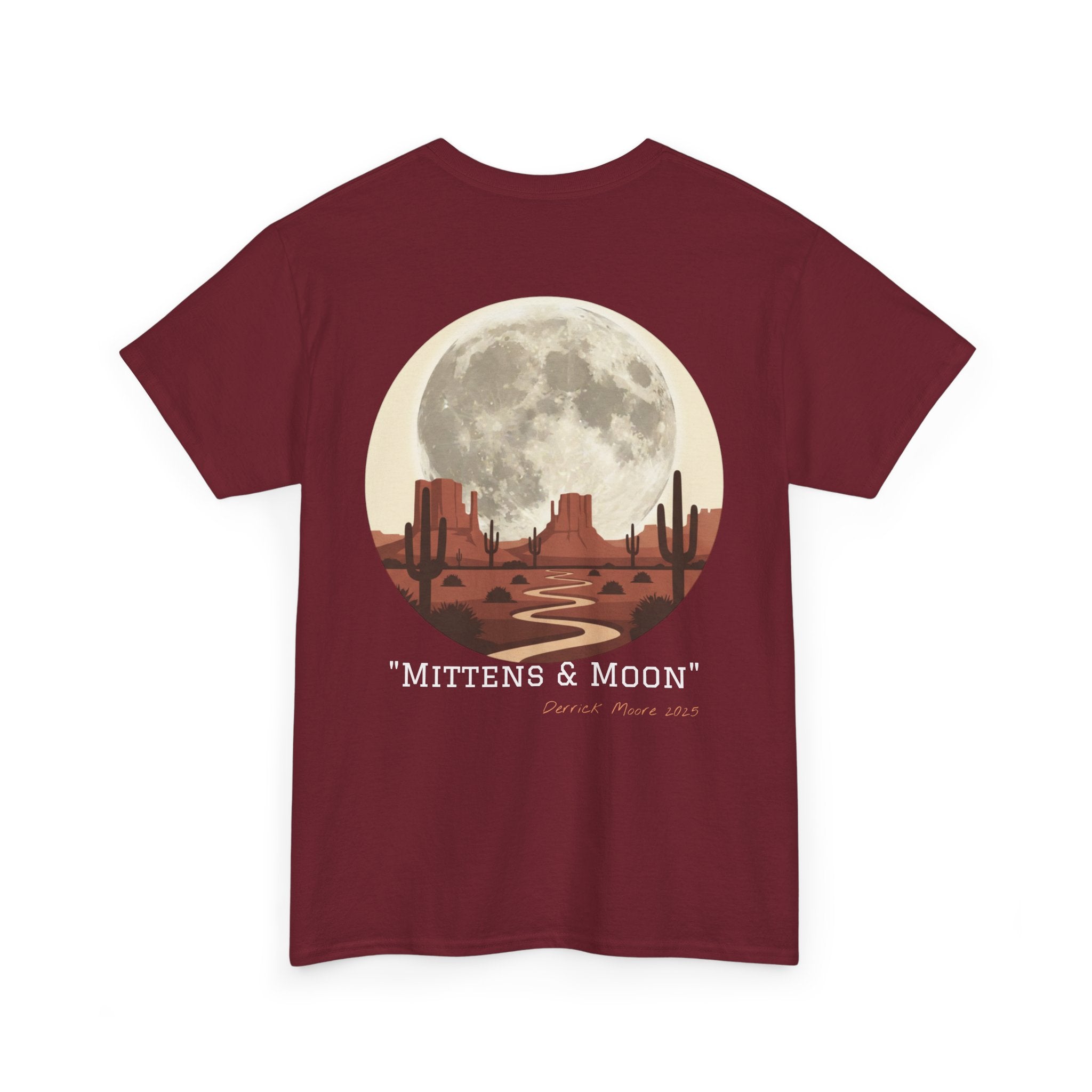 "Mittens & Moon" Graphic Tee--Moonrise Desert T‑Shirt