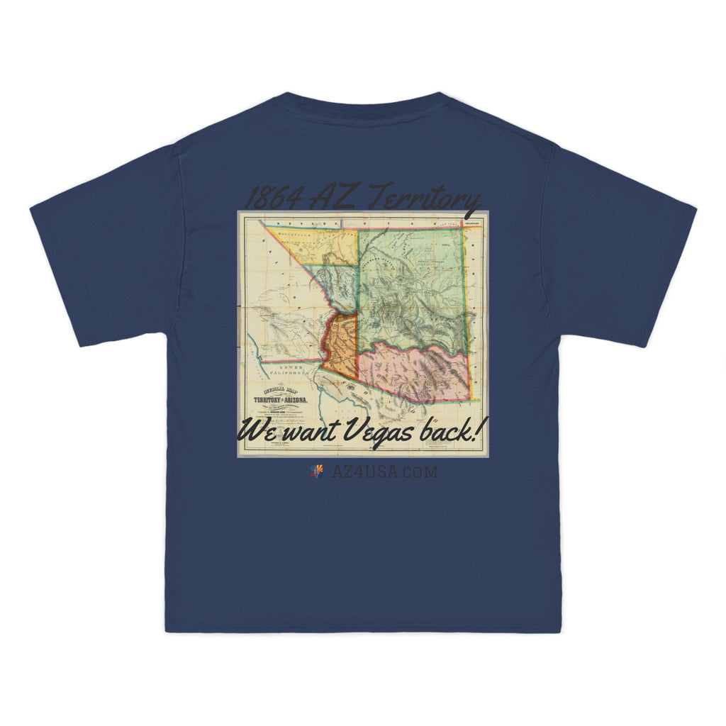 Arizona Territory 1864 T-Shirt — Vintage Map 'We Want Vegas Back' Tee