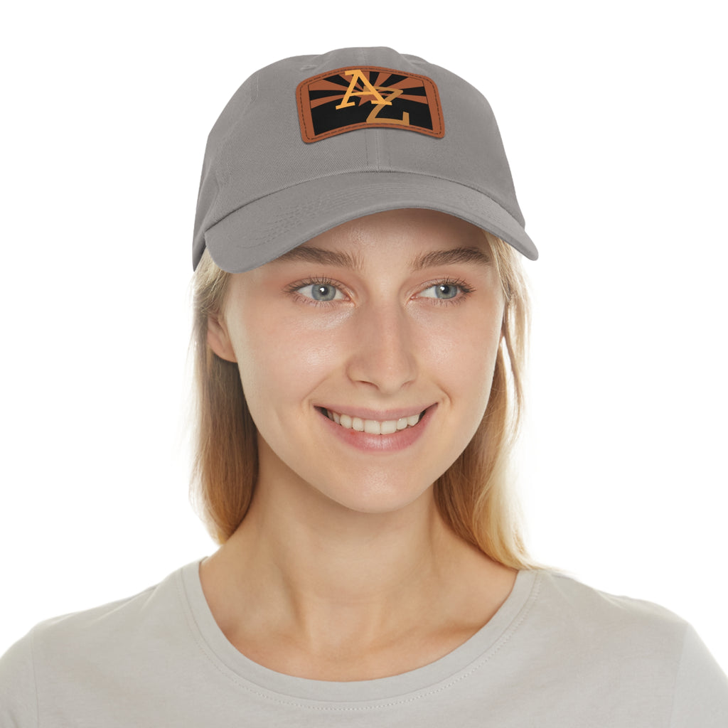 Leather Patch Dad Hat — AZ Monogram Patch Cap