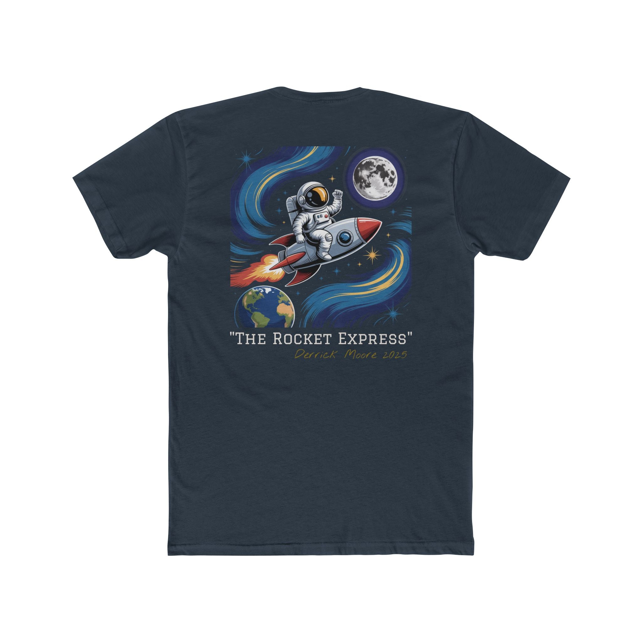 "The Rocket Express" 2025 on back - space4me front logo T-Shirt