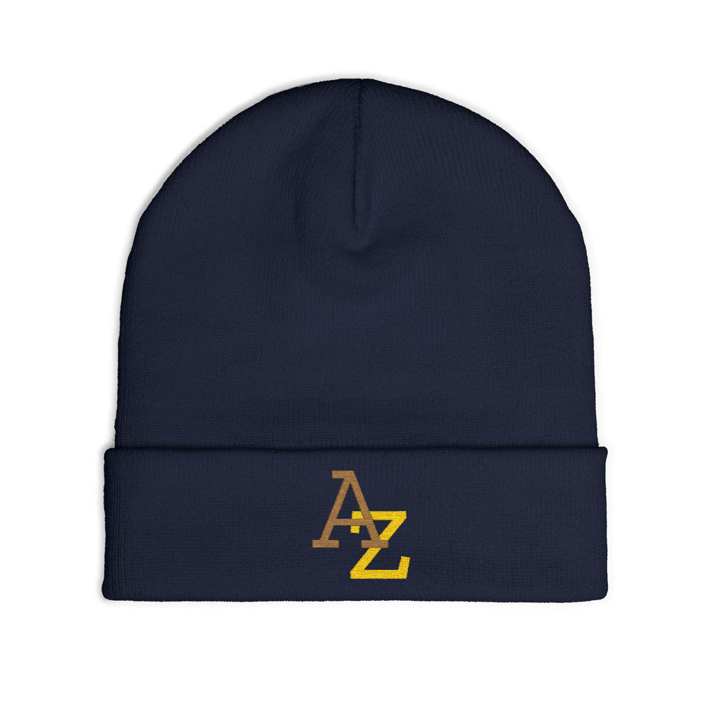 Embroidered AZ Logo Knit Beanie — Cozy Winter Hat