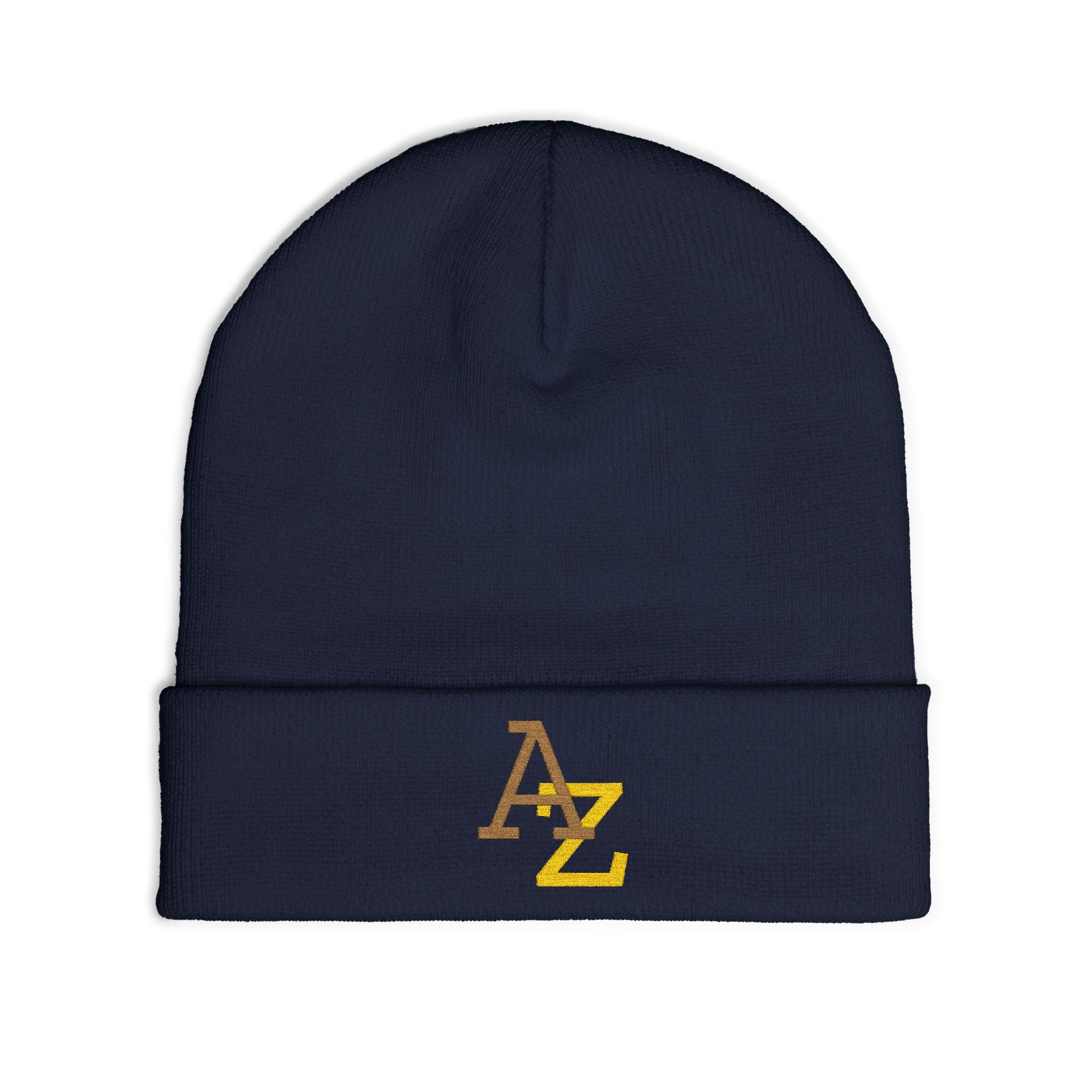 Embroidered AZ Logo Knit Beanie — Cozy Winter Hat