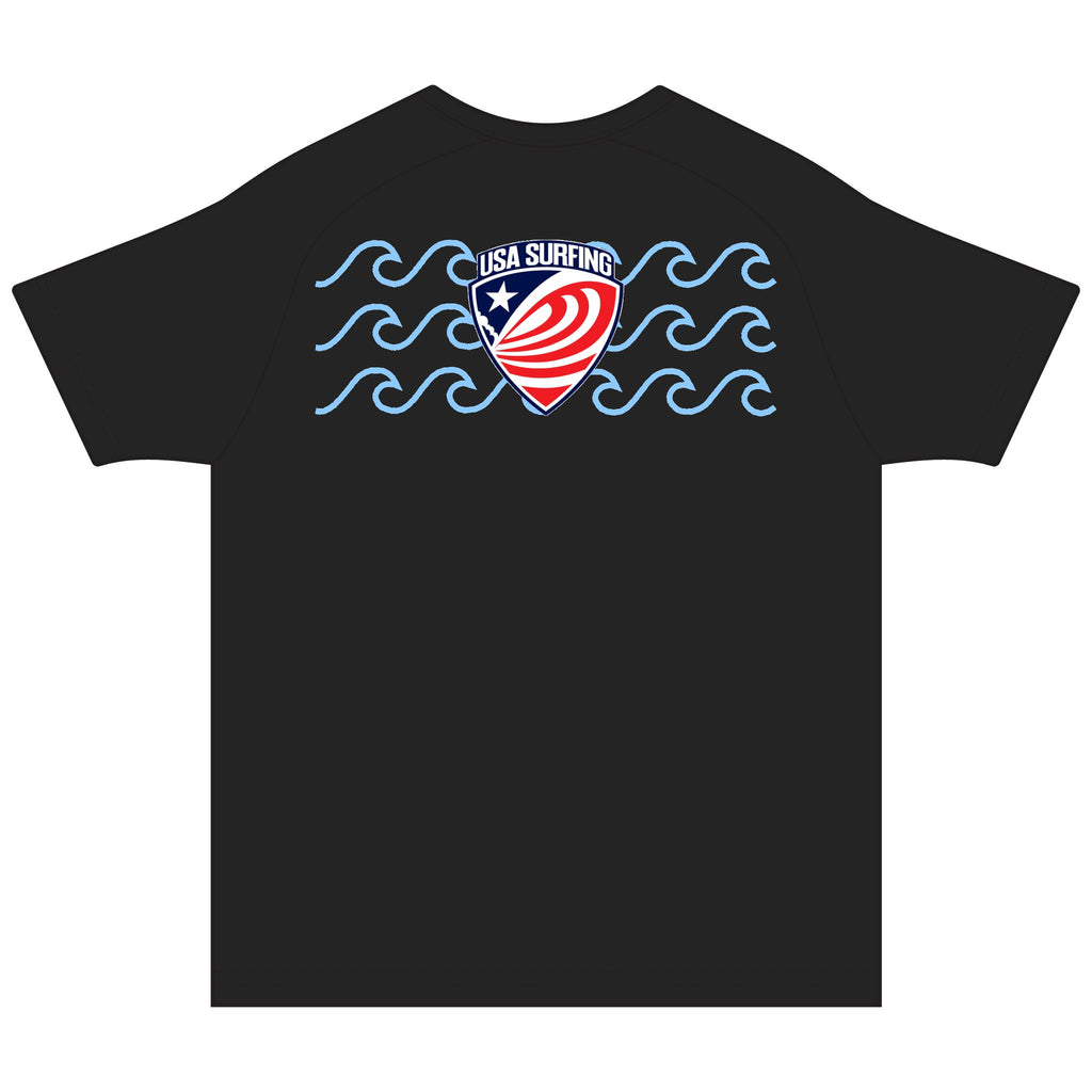 Patriotic USA Rashguard Tee — America 250 Wave Graphic