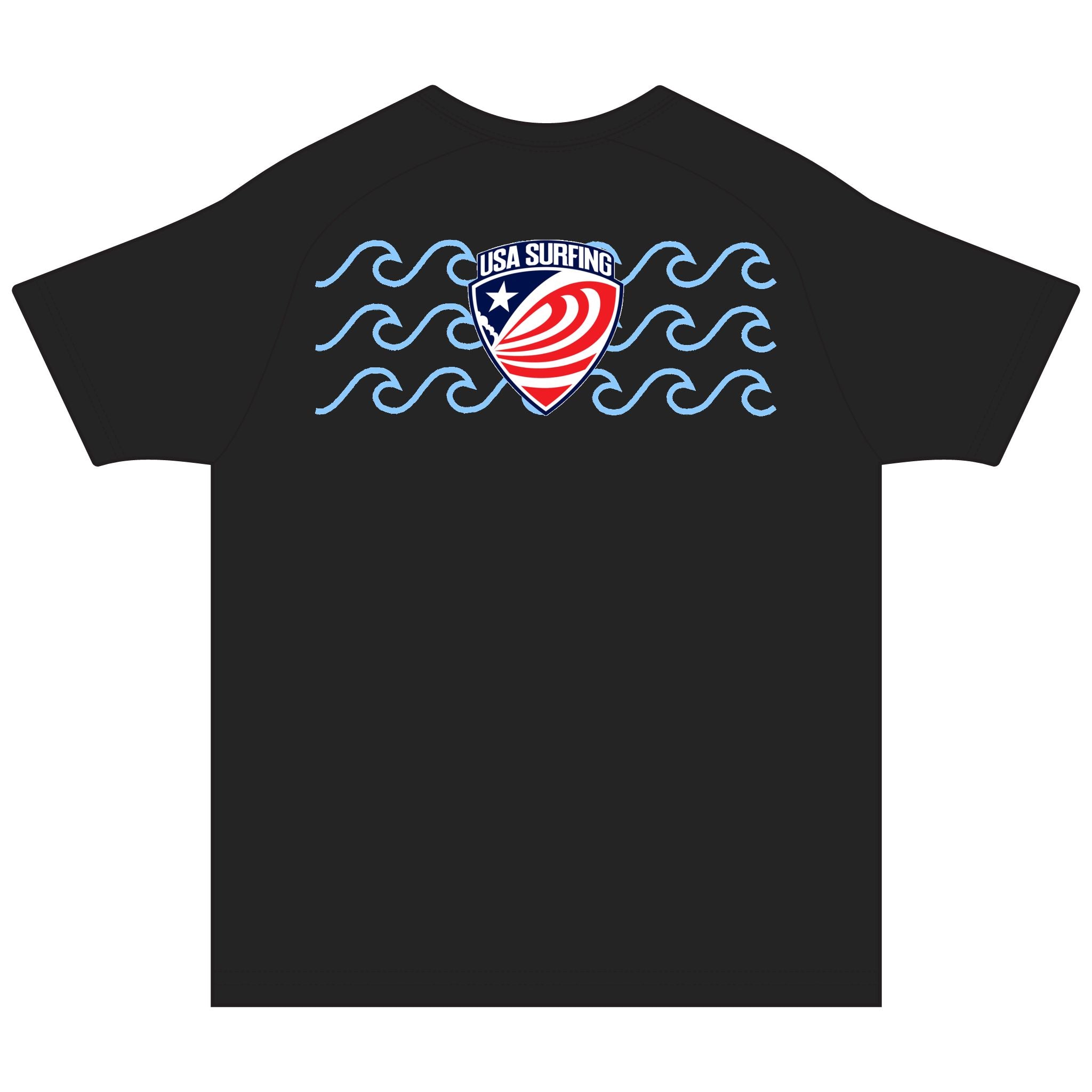 Patriotic USA Rashguard Tee — America 250 Wave Graphic