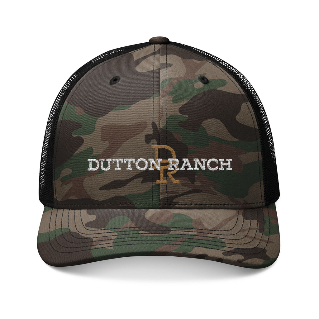 Camouflage Trucker Hat — 'Dutton Ranch' Embroidered Cap