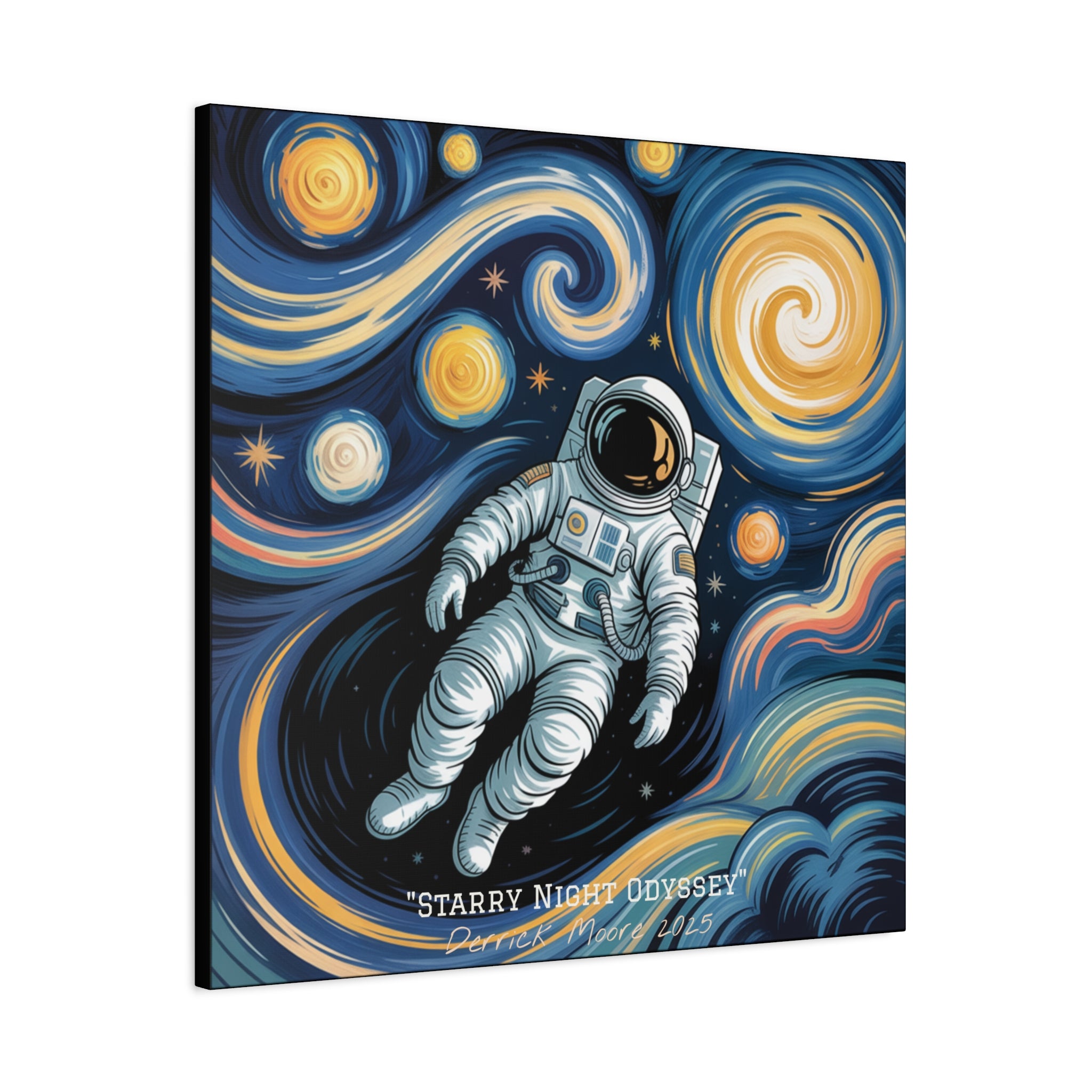 "Starry Night Odyssey" 2025 - Matte Stretched Canvas Wall Art