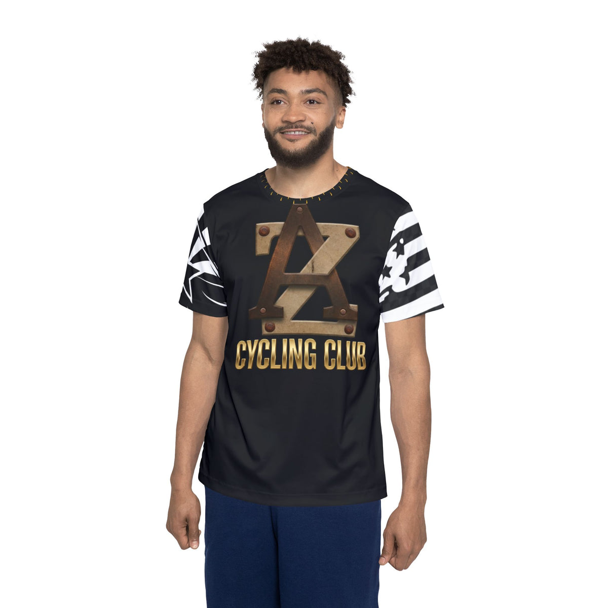 B/W AZ4USA Biking Club Men's Sports Jersey (AOP)