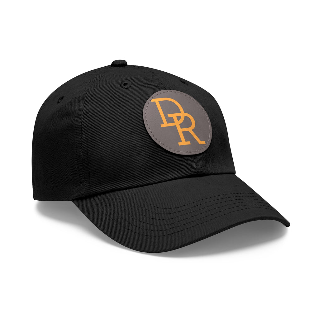 Dad Hat — Monogram Leather Patch Cap (DR Initials)