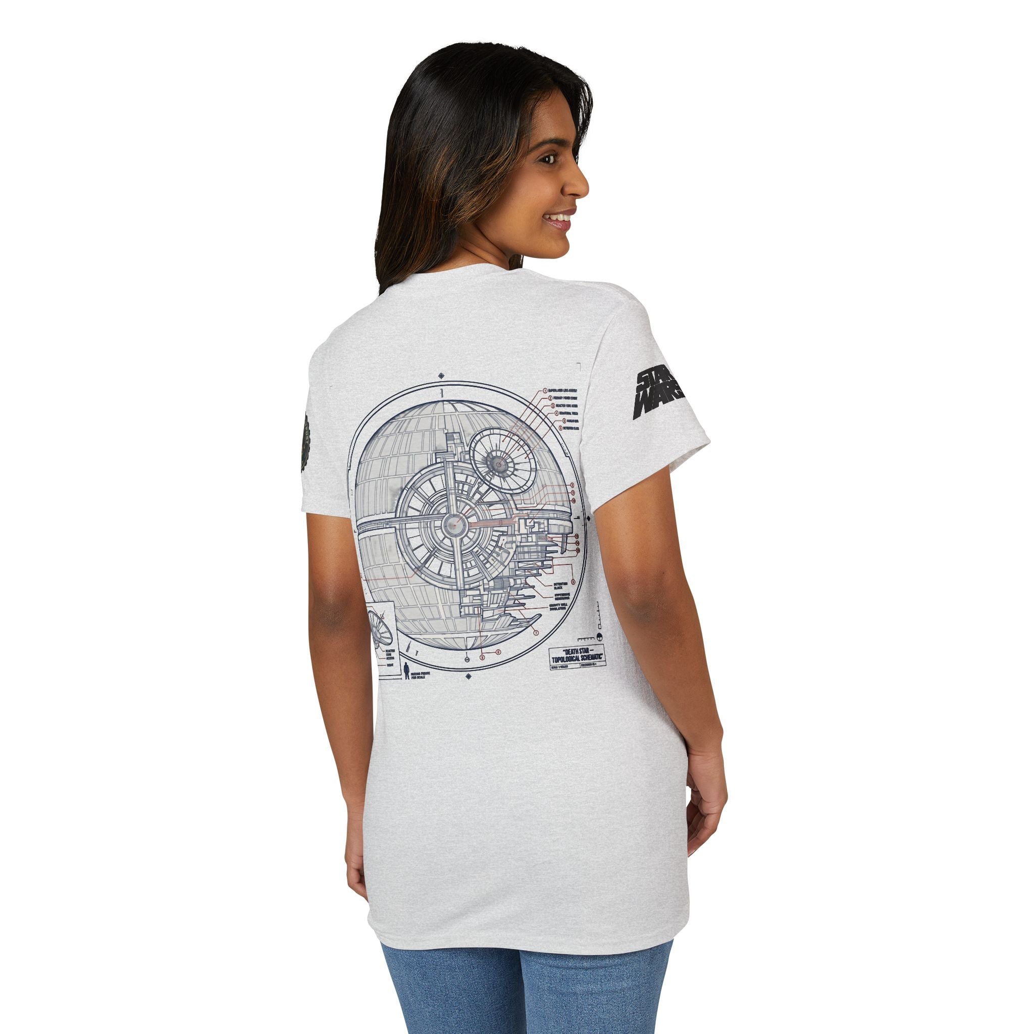 The Death Star Blueprint T-Shirt — 'Crew' Starship Schematic Tee