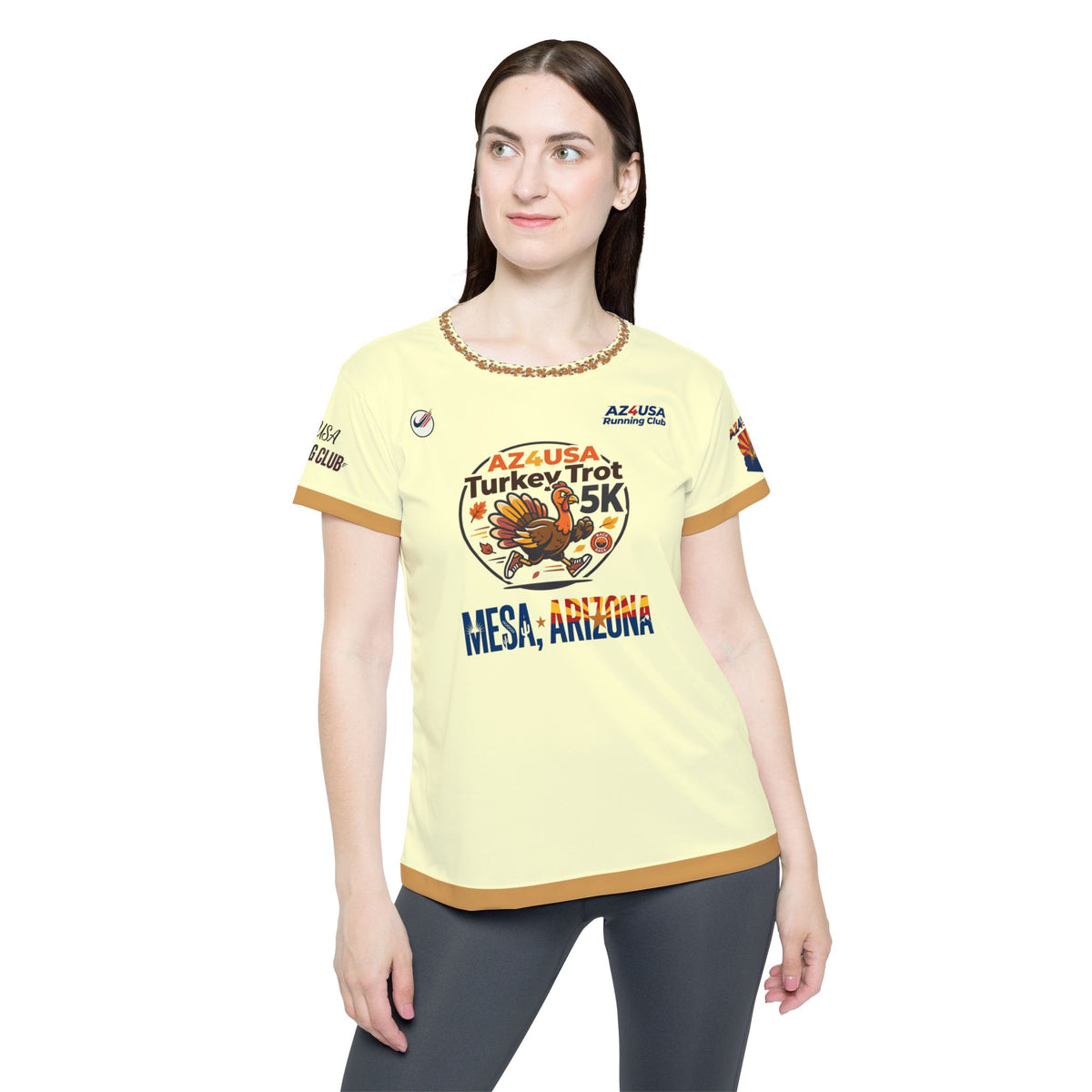 Turkey Trot 5K Women's Sports Jersey — AZ&USA Mesa, Arizona