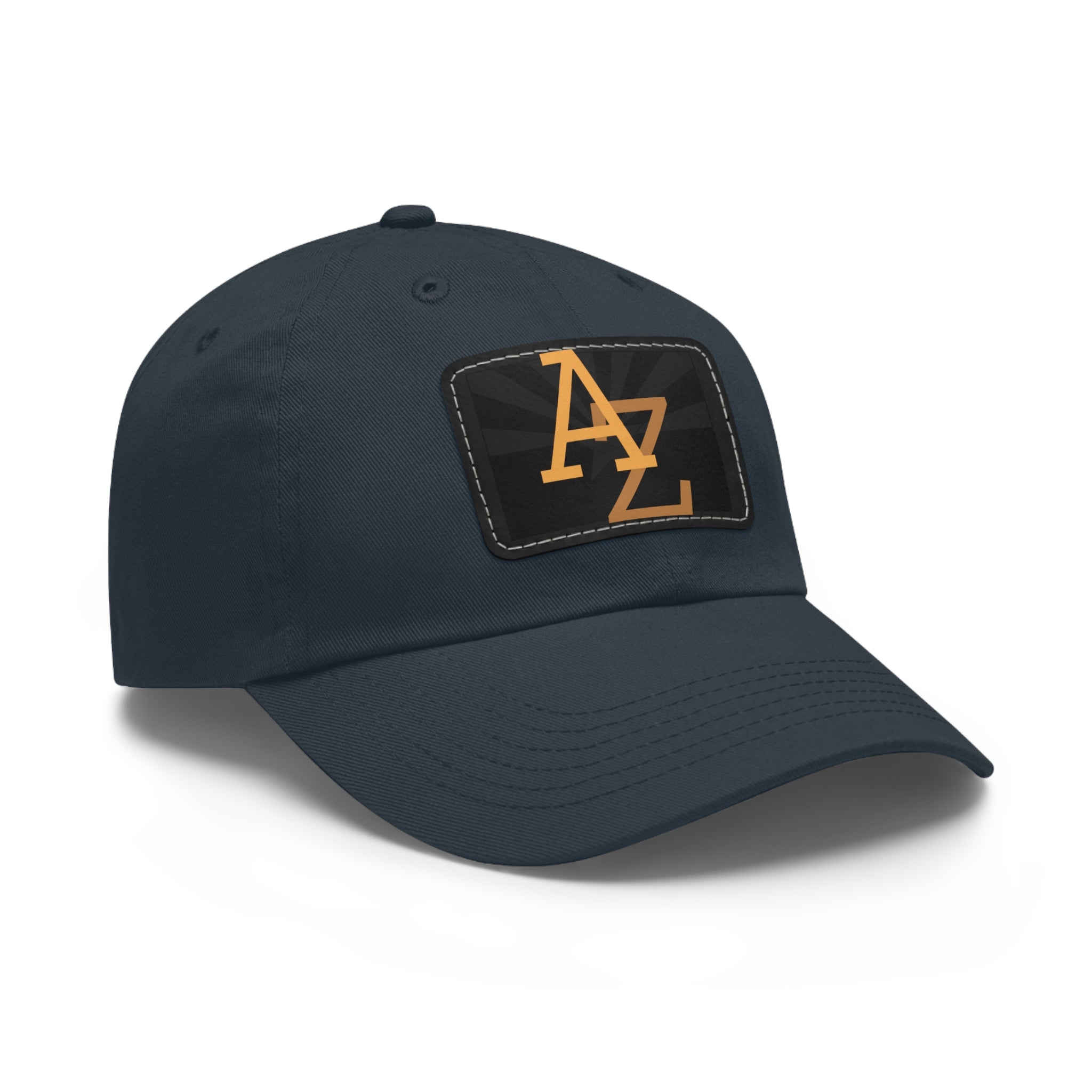 Leather Patch Dad Hat — AZ Monogram Patch Cap