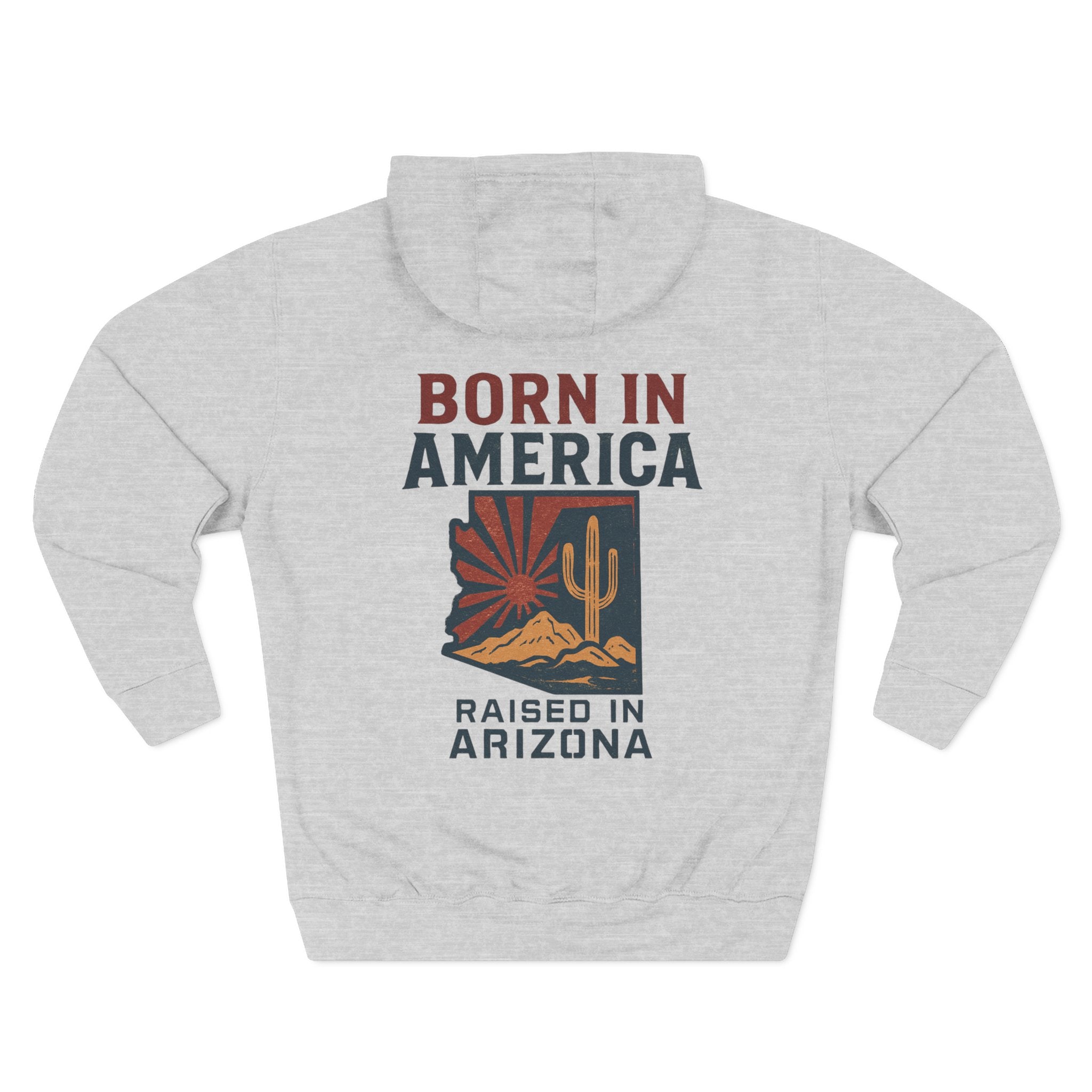 Arizona Pride Fleece Hoodie, Cozy Sweatshirt, Travel Gift, Patriot Apparel, American Southwest Style