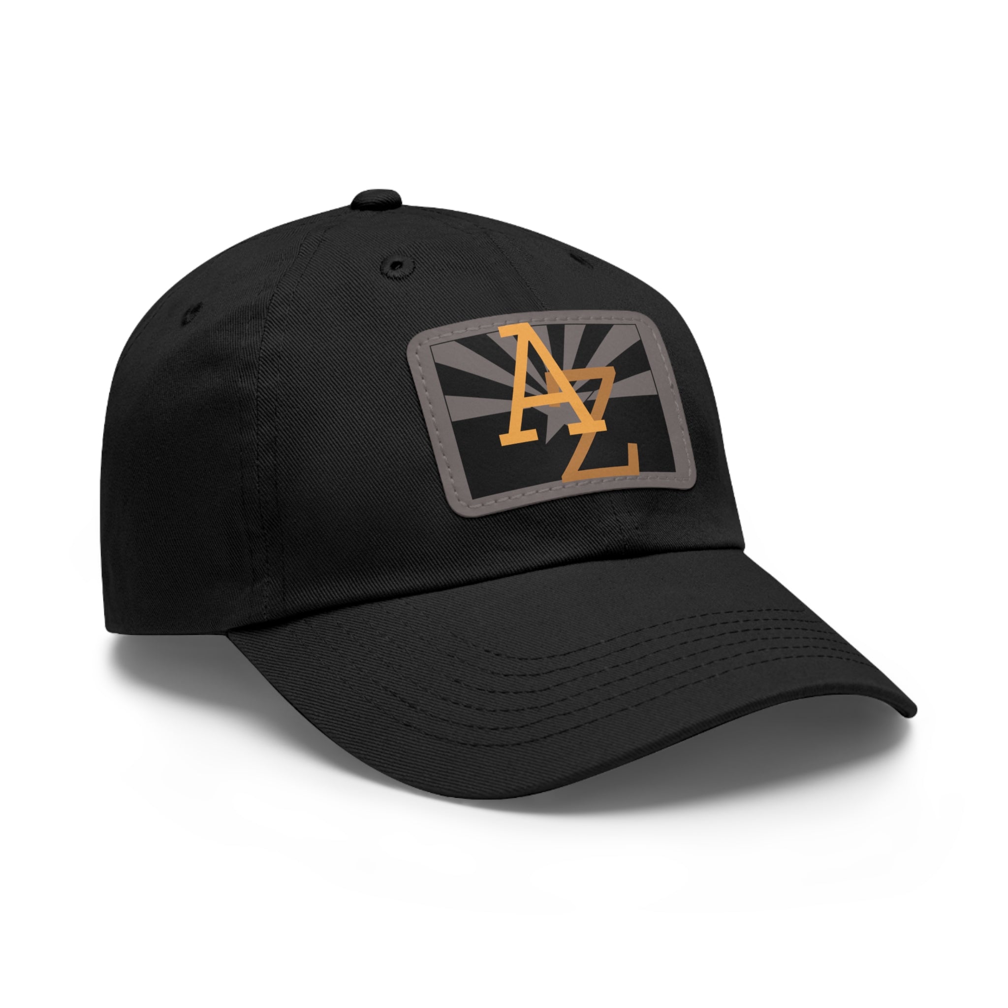 Leather Patch Dad Hat — AZ Monogram Patch Cap