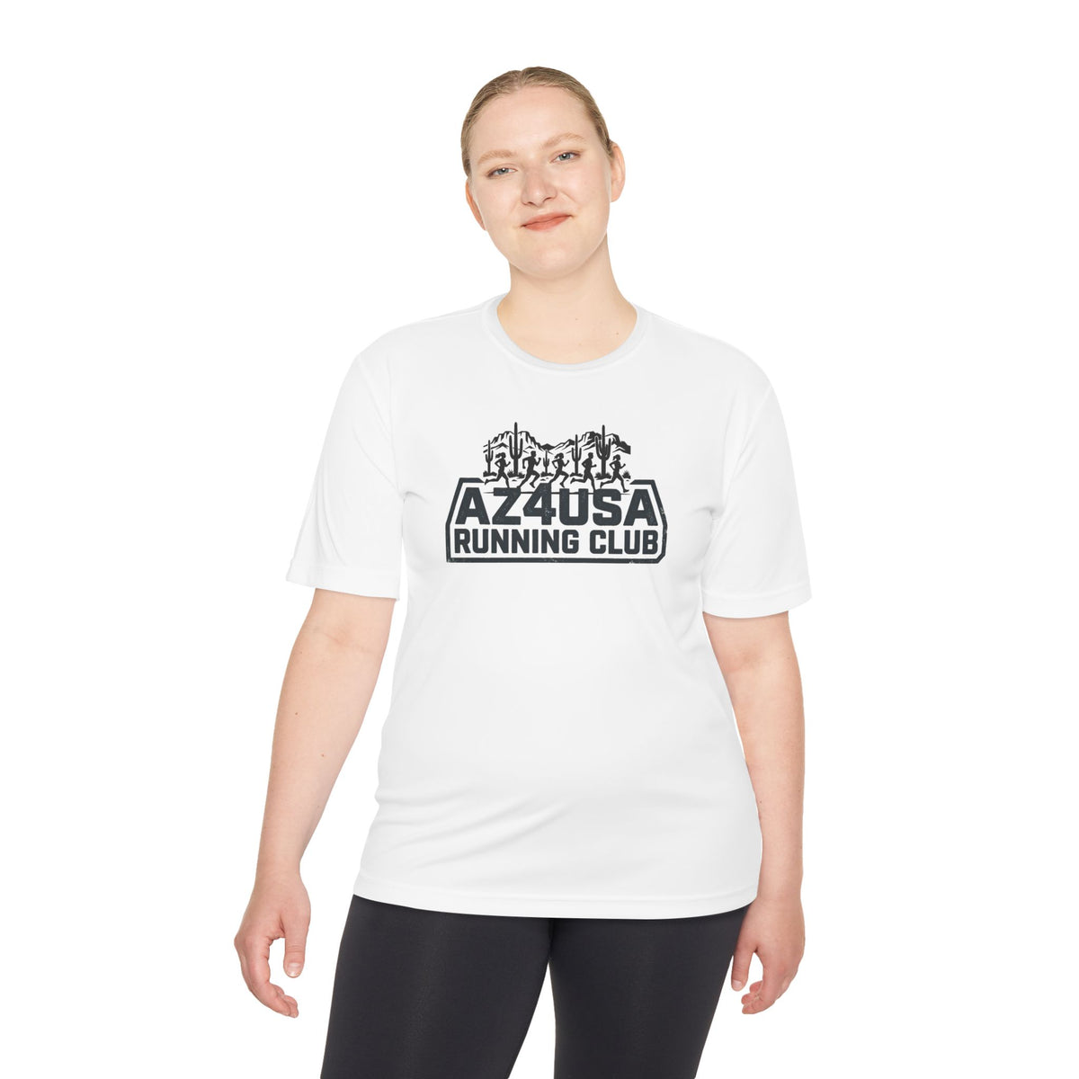 Az4USA Running Club Moisture-Wicking Tee — Trail Skyline Graphic